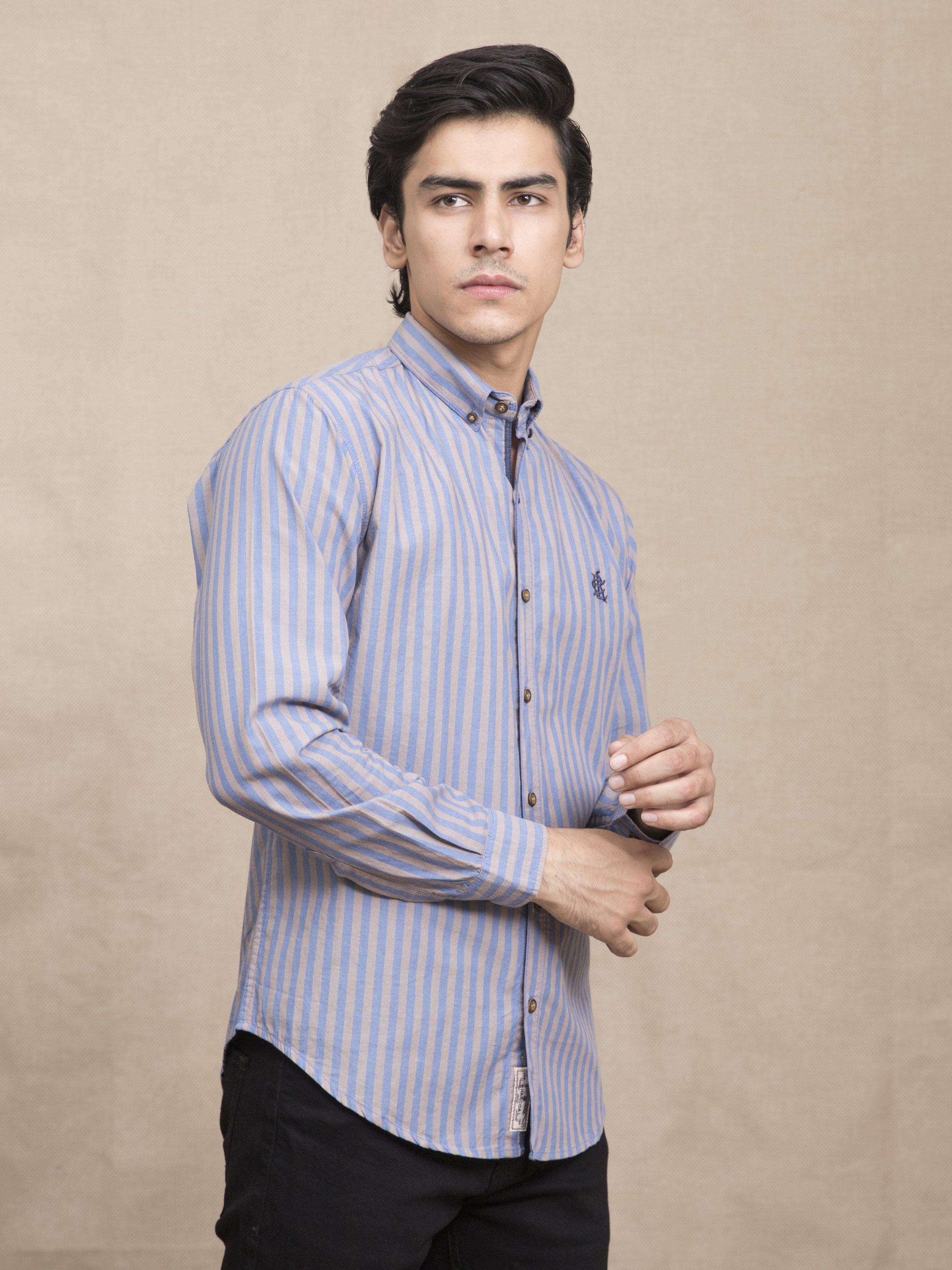 CASUAL SHIRT MUSTARD LINNING at Charcoal Clothing