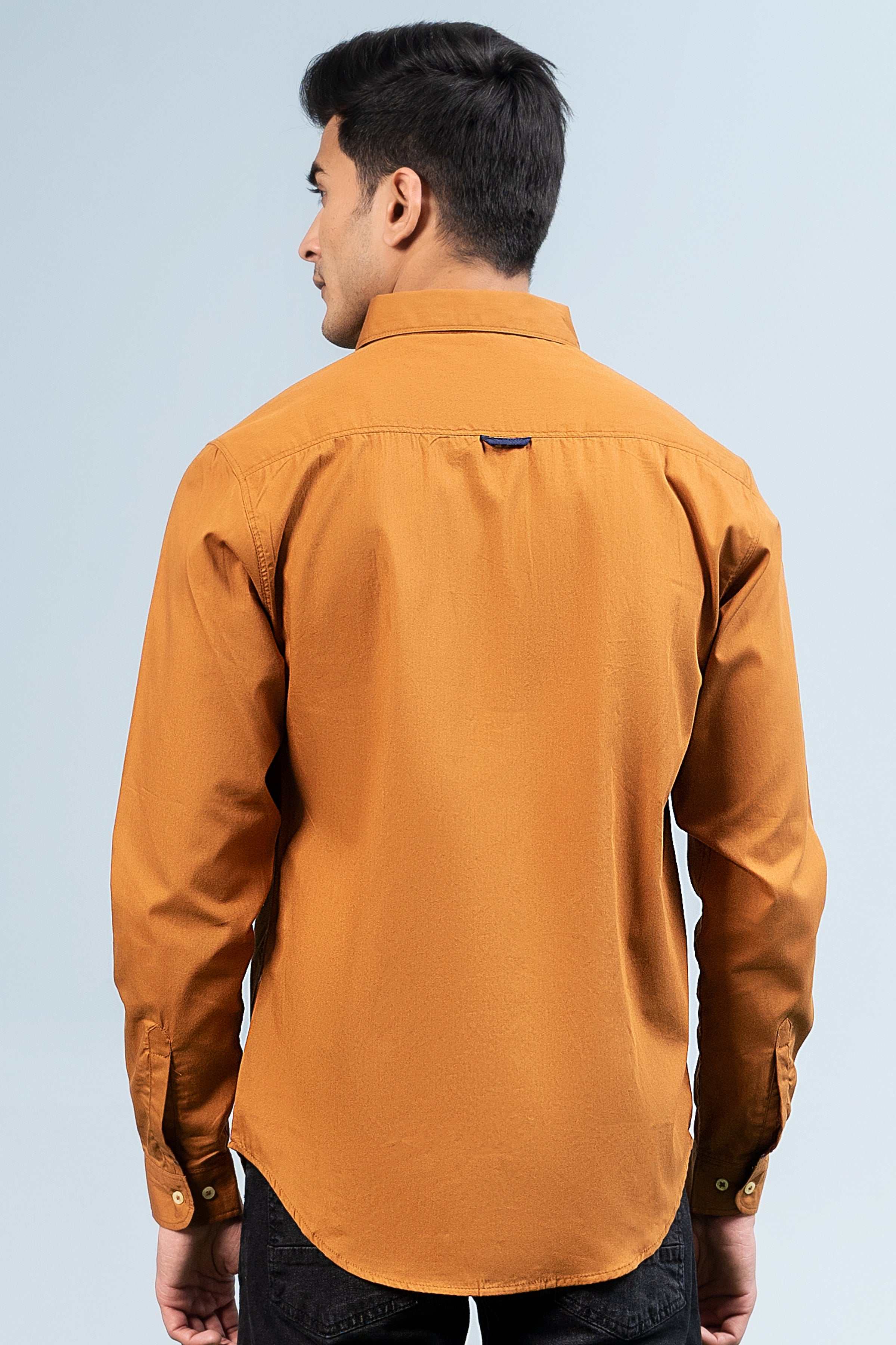 CASUAL SHIRT MUSTARD at Charcoal Clothing