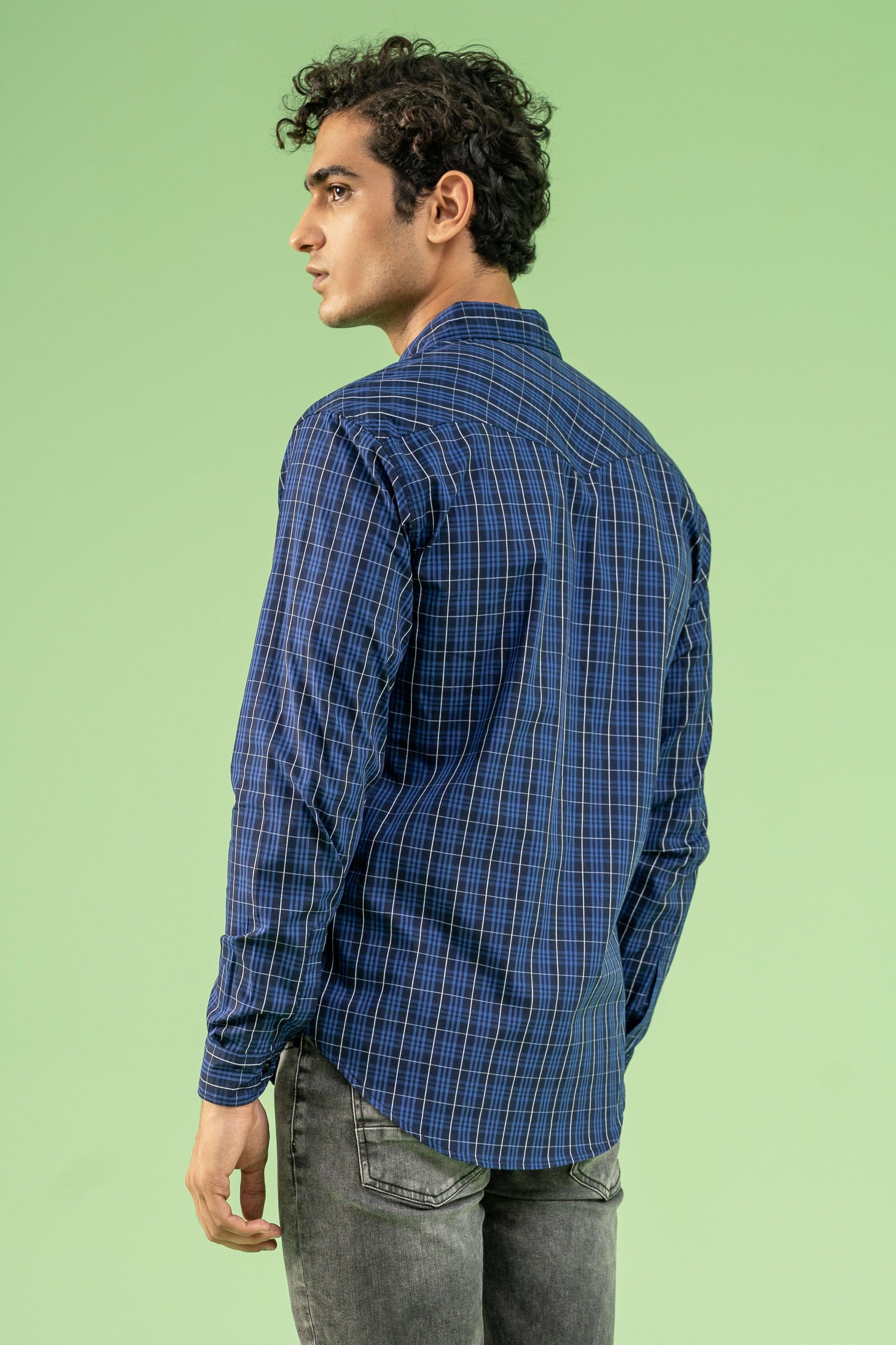 CASUAL SHIRT NAVY BLUE at Charcoal Clothing