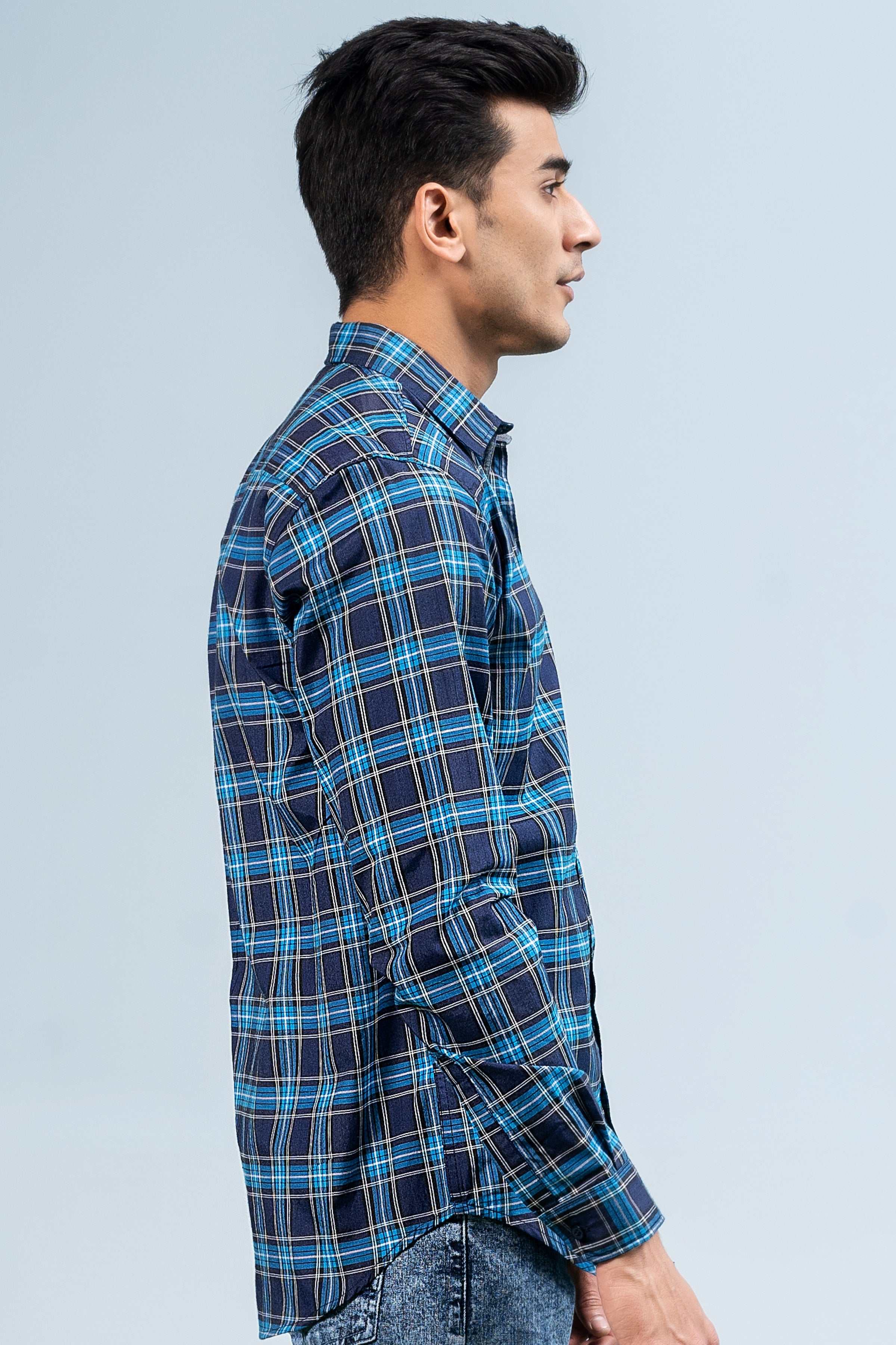 CASUAL SHIRT NAVY BLUE at Charcoal Clothing