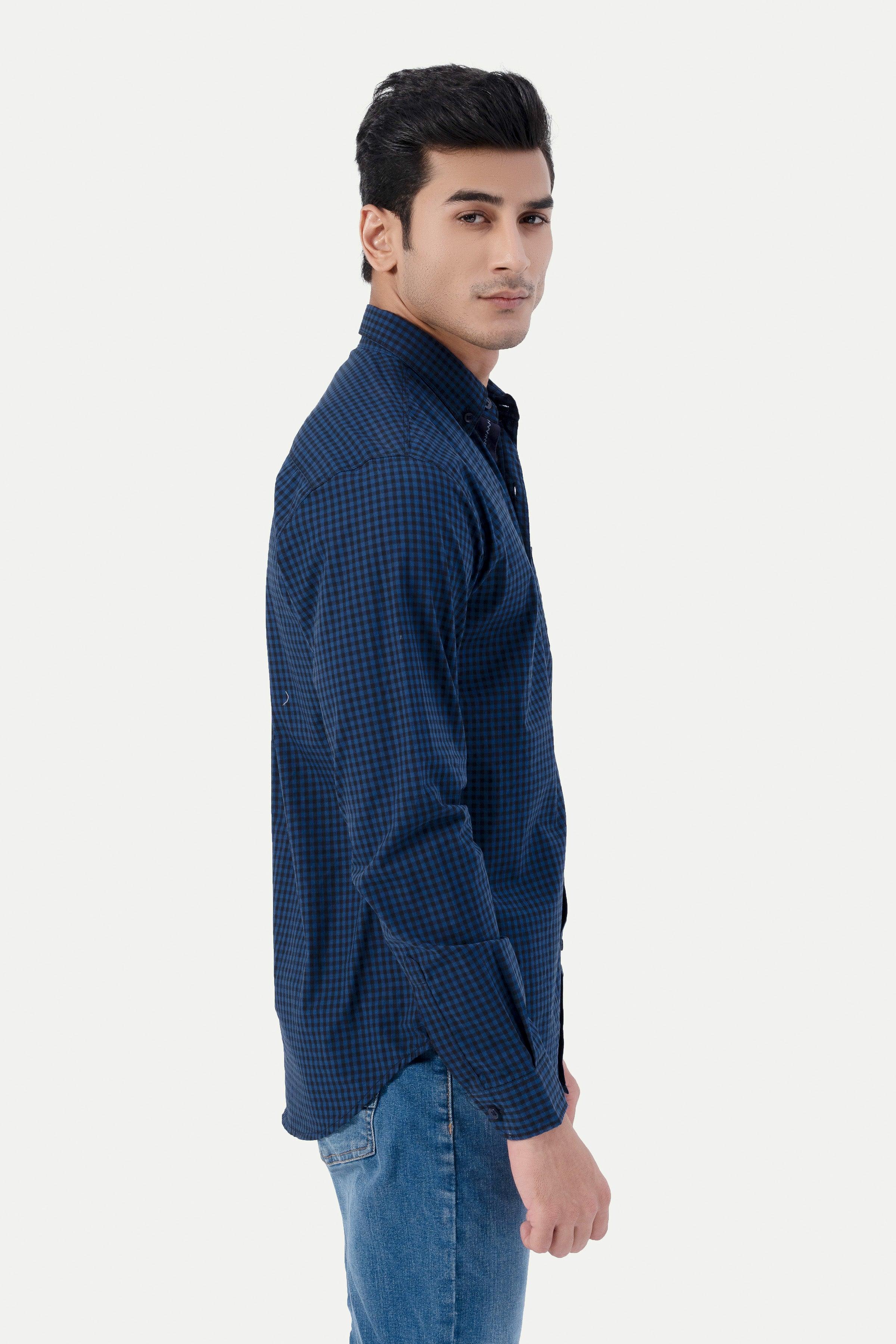 CASUAL SHIRT NAVY at Charcoal Clothing