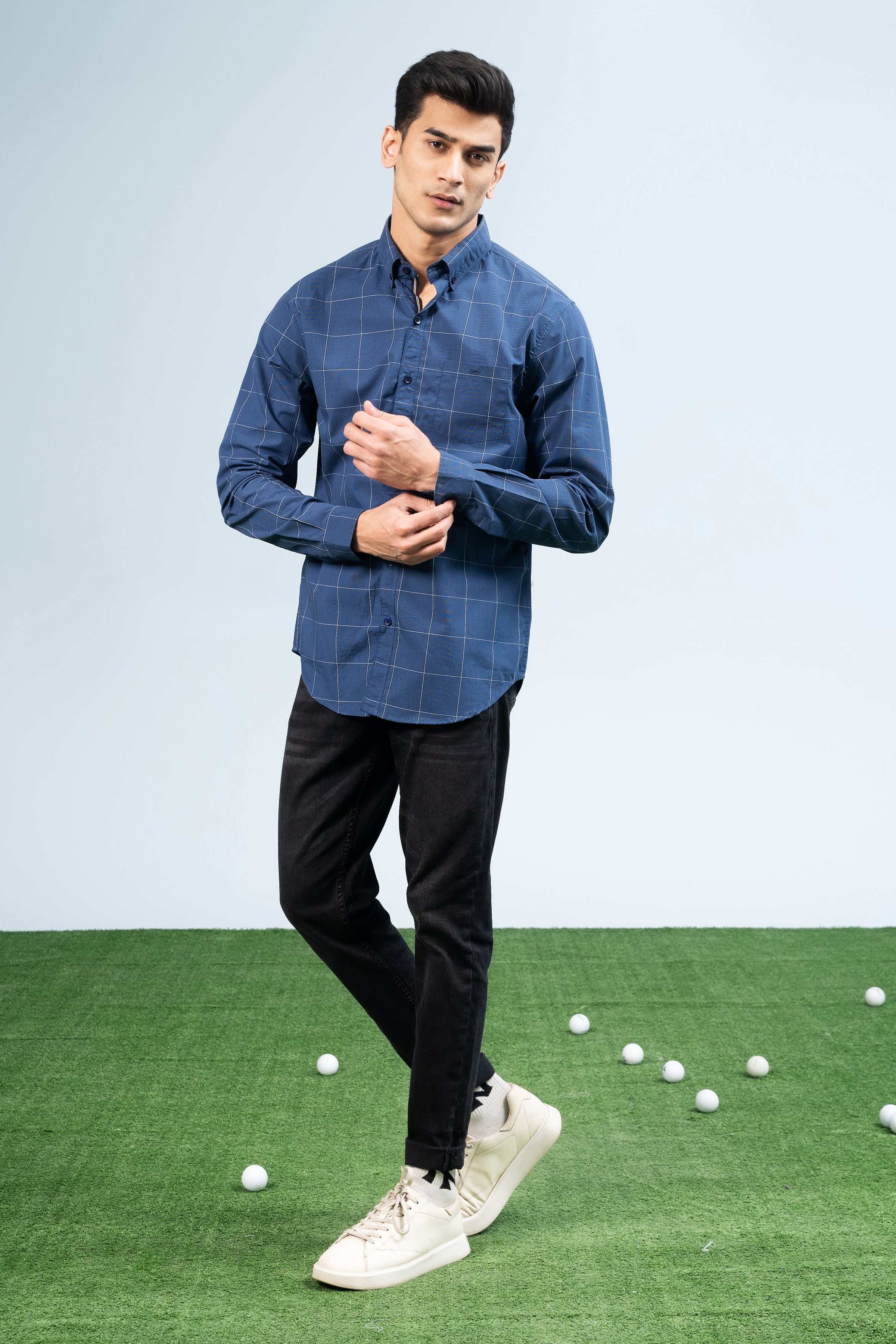 CASUAL SHIRT NAVY at Charcoal Clothing
