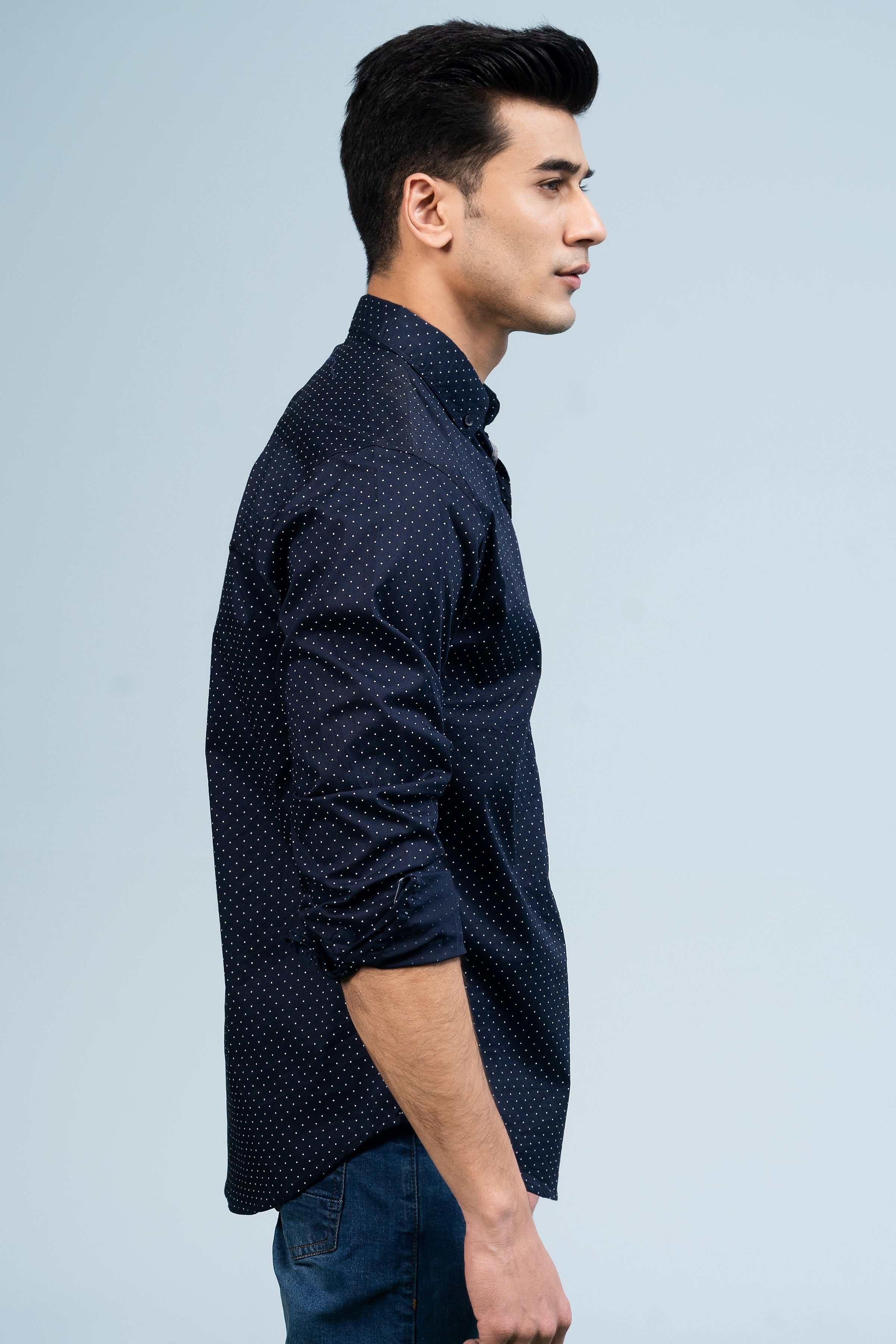CASUAL SHIRT NAVY at Charcoal Clothing
