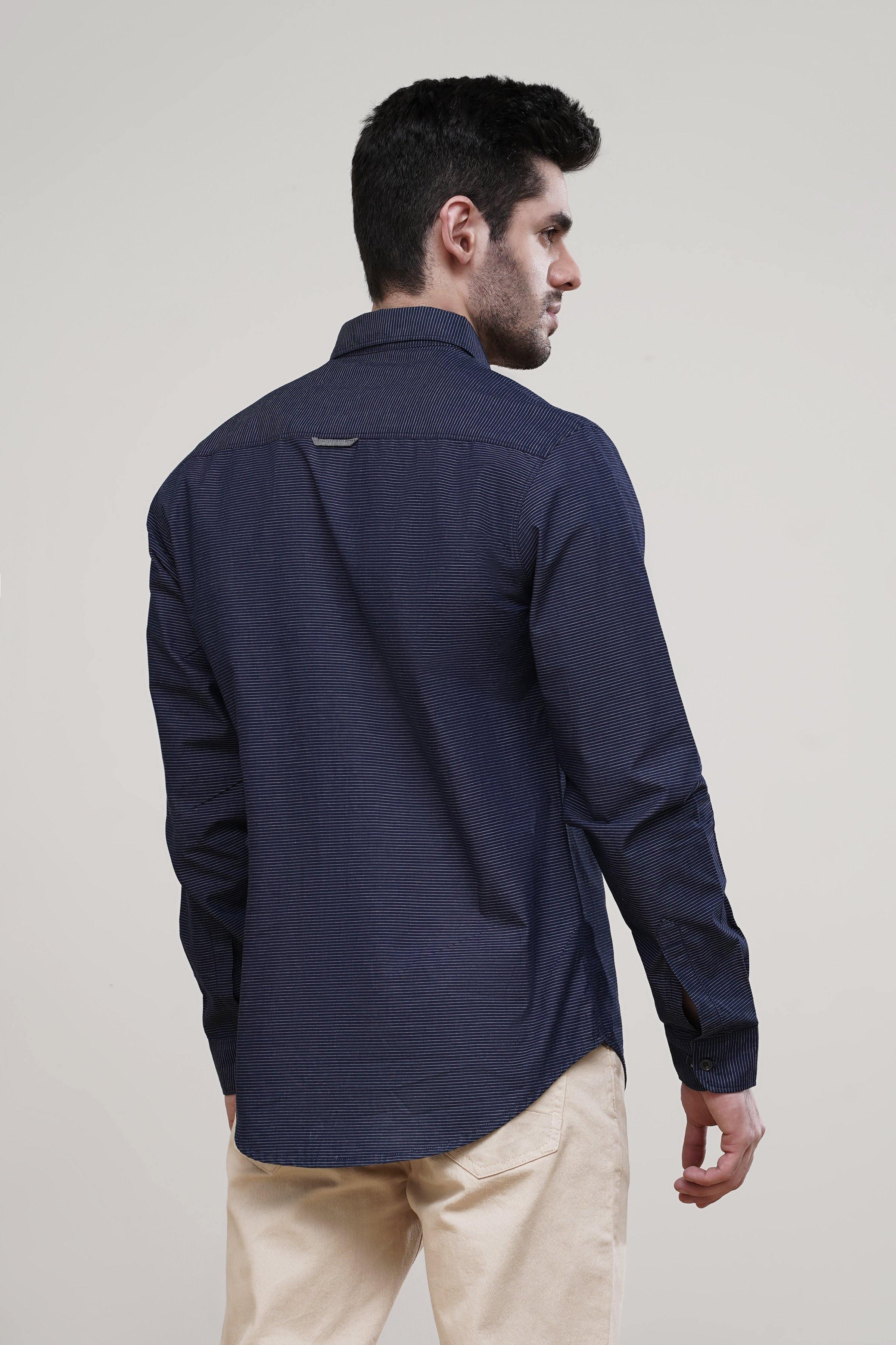CASUAL SHIRT NAVY at Charcoal Clothing