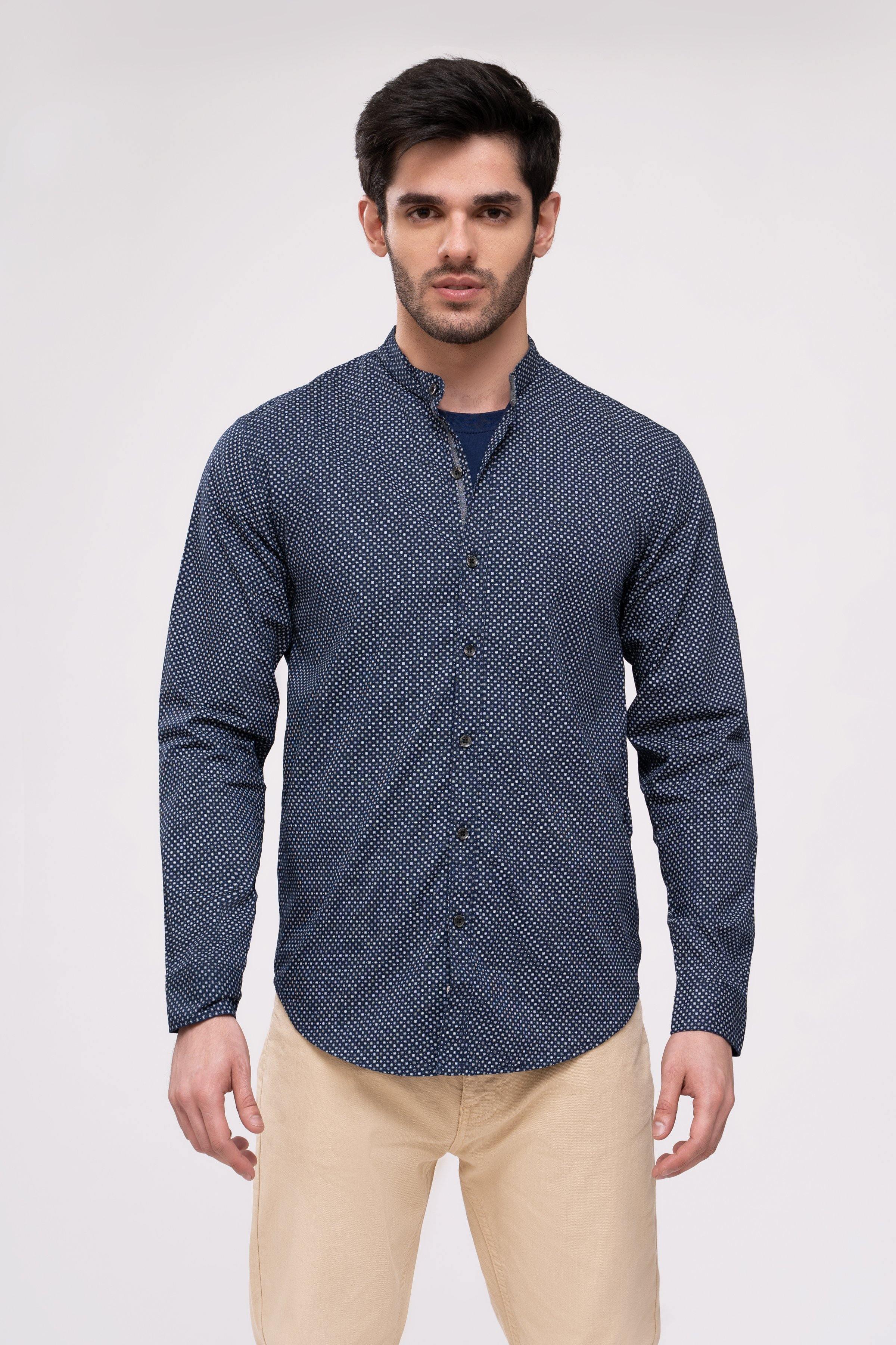 CASUAL SHIRT NAVY at Charcoal Clothing
