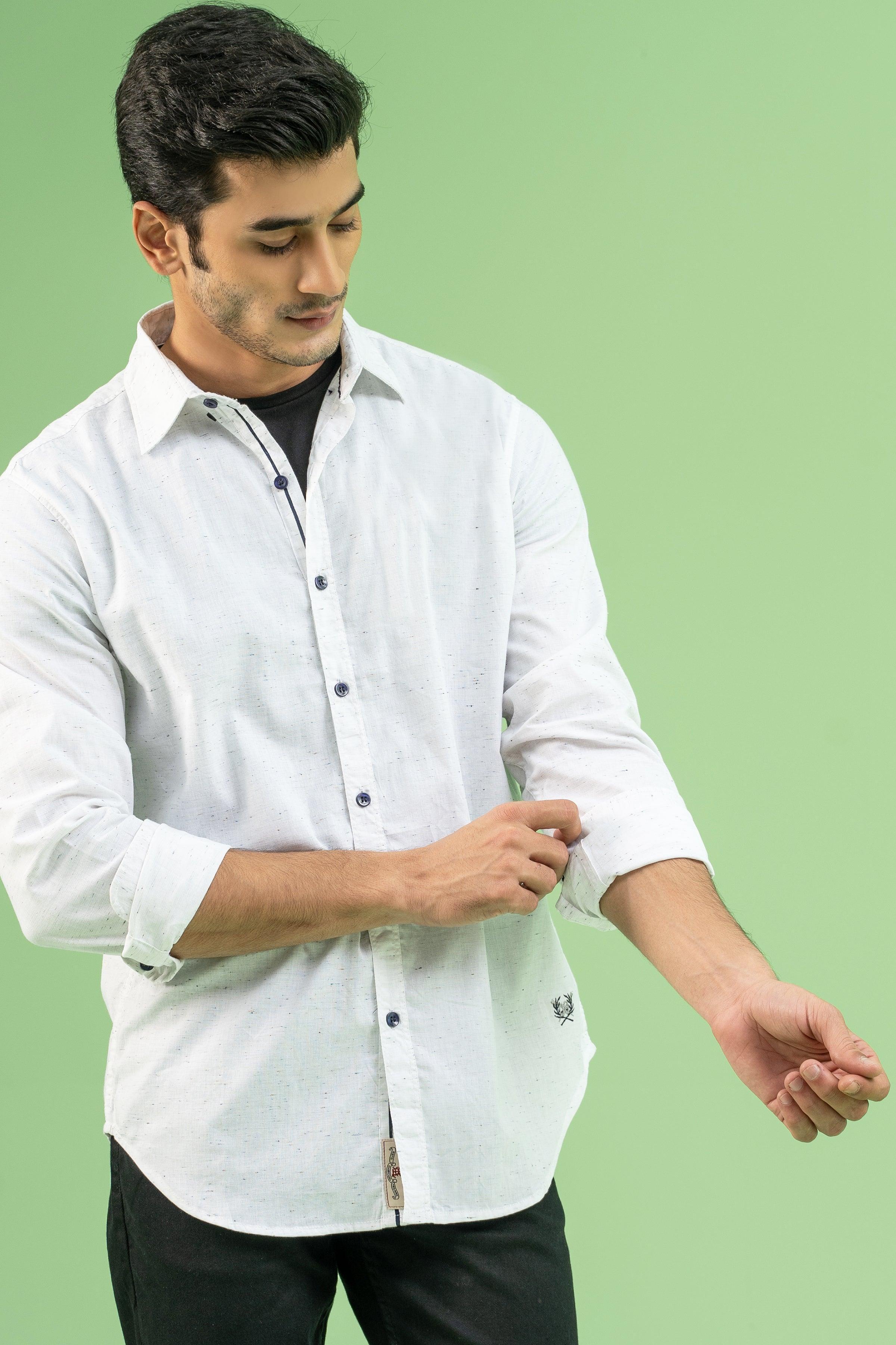 CASUAL SHIRT OFF WHITE at Charcoal Clothing