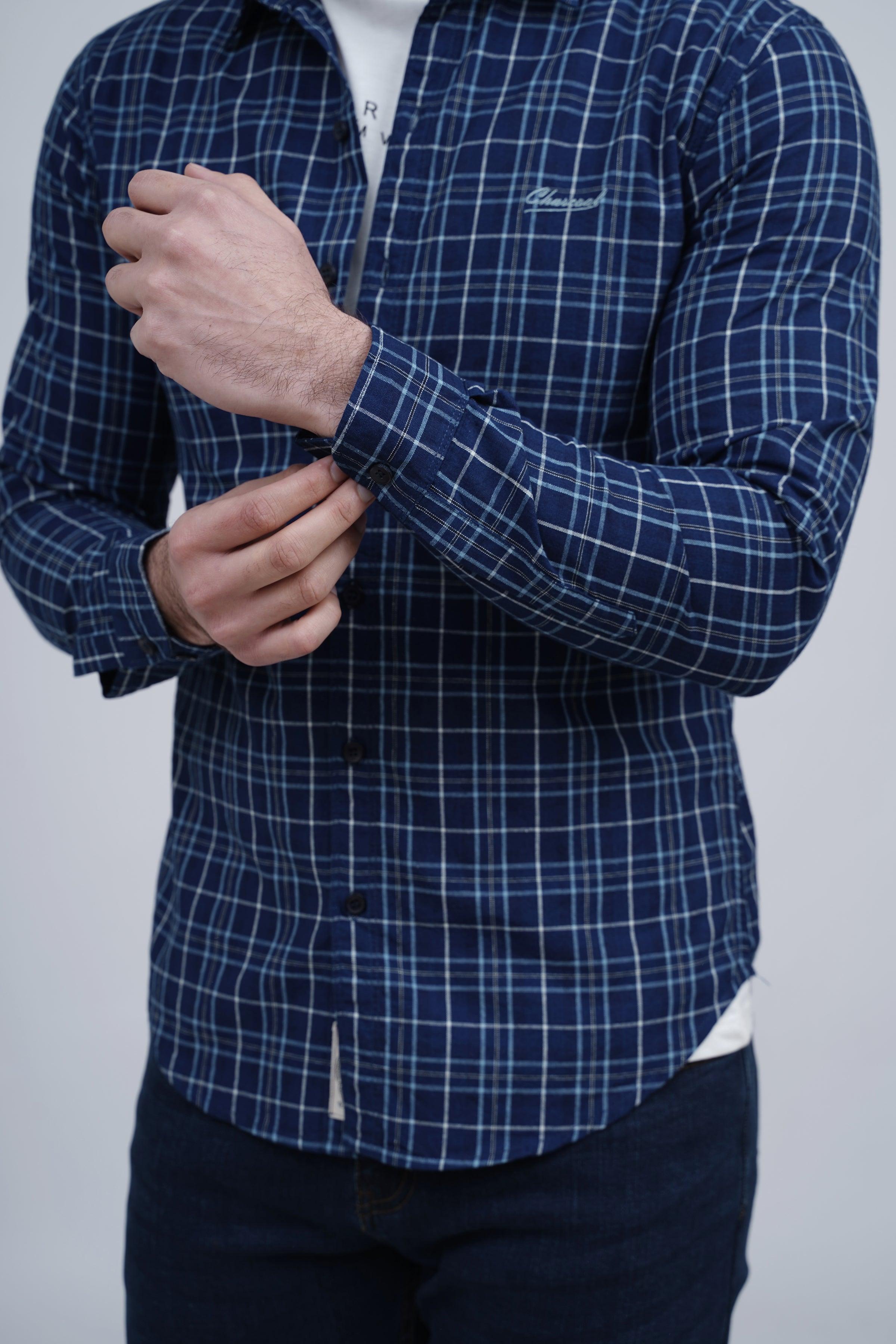 CASUAL SHIRT ROYAL BLUE at Charcoal Clothing