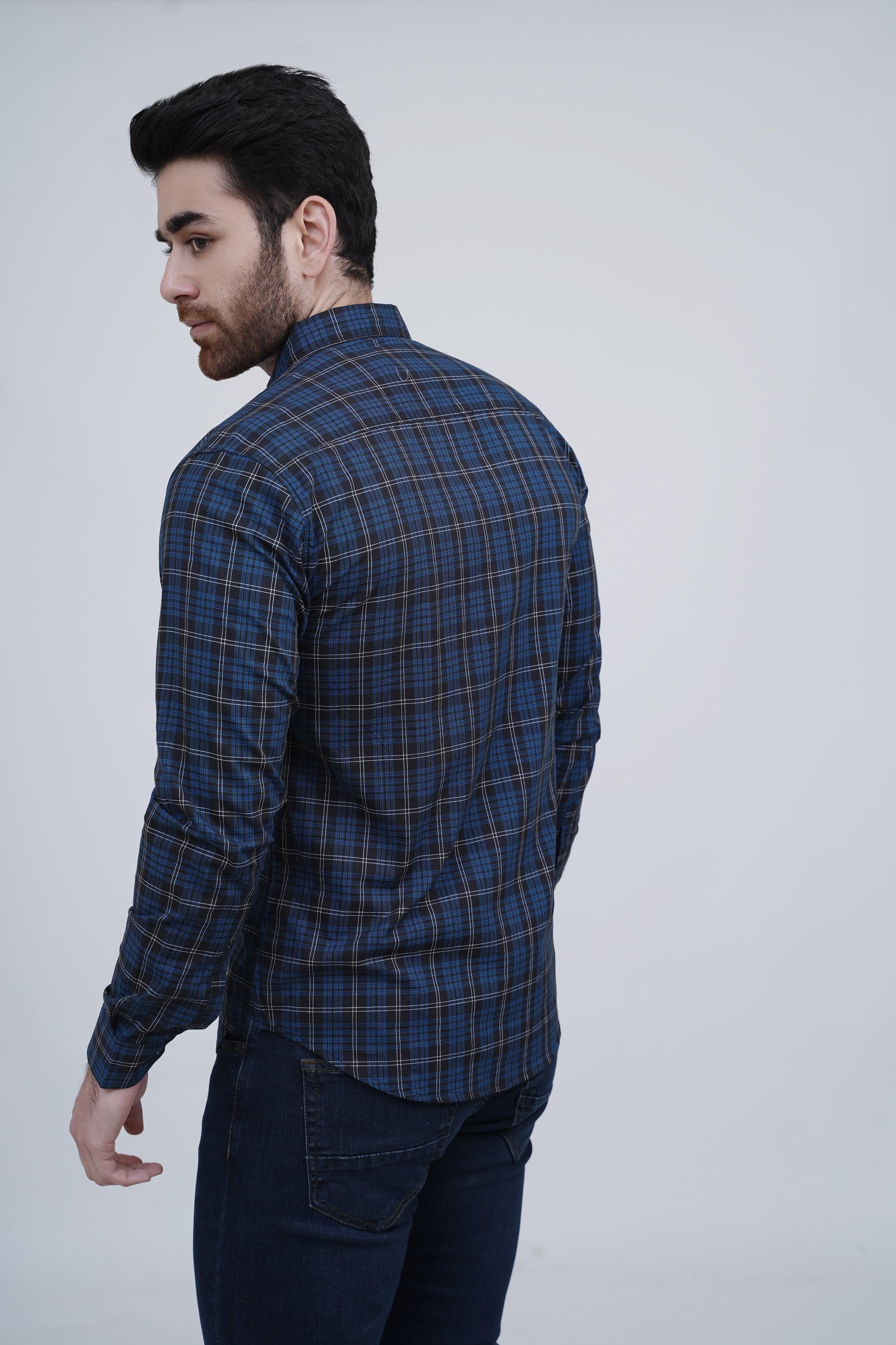 CASUAL SHIRT ROYAL BLUE at Charcoal Clothing