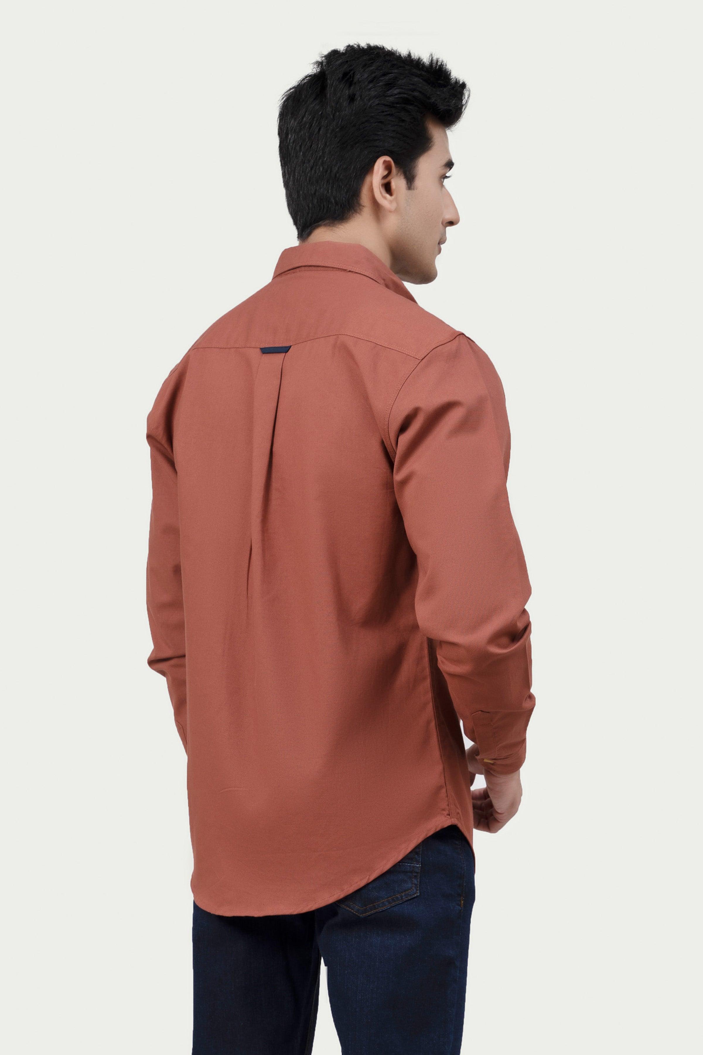 CASUAL SHIRT RUST at Charcoal Clothing