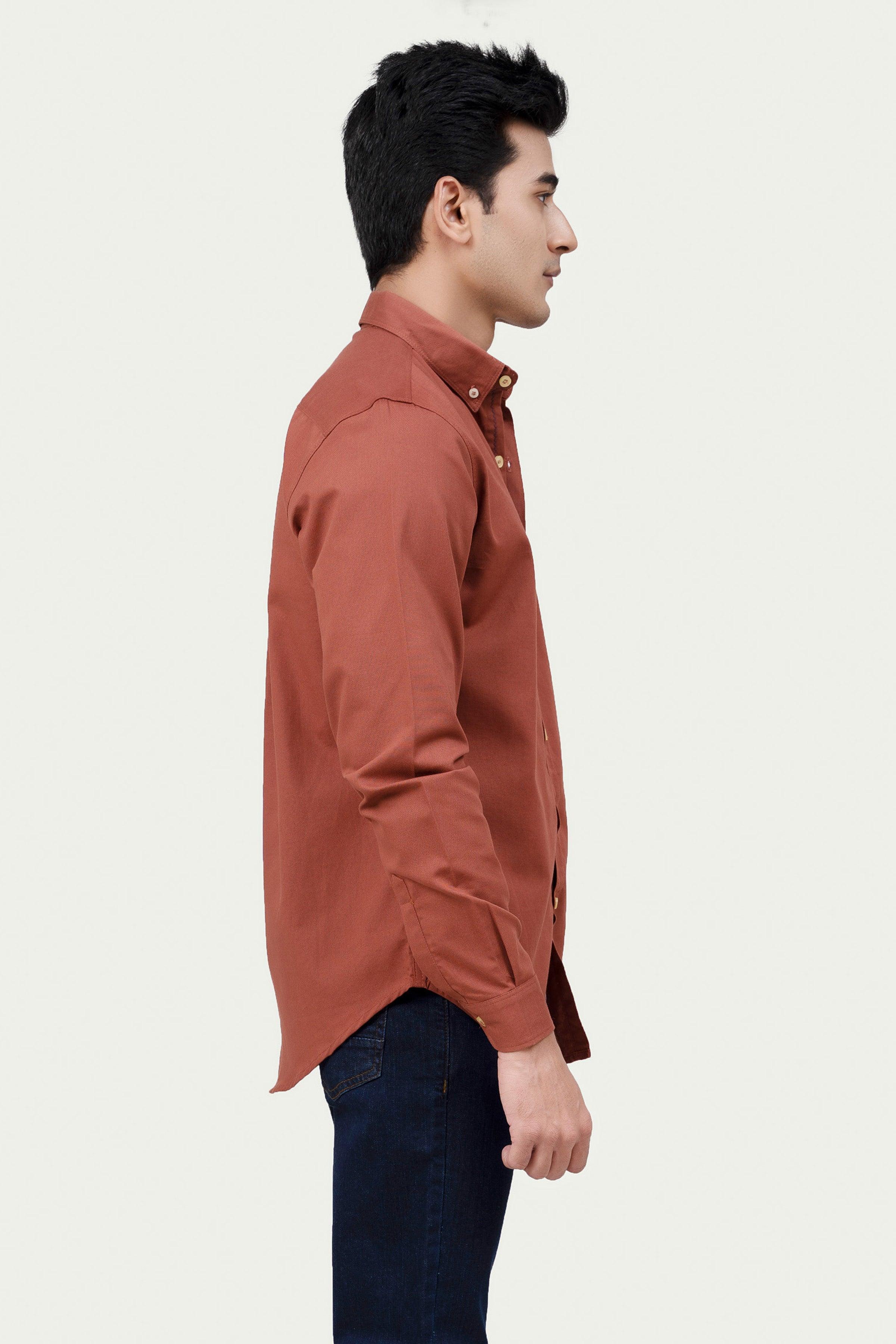 CASUAL SHIRT RUST at Charcoal Clothing