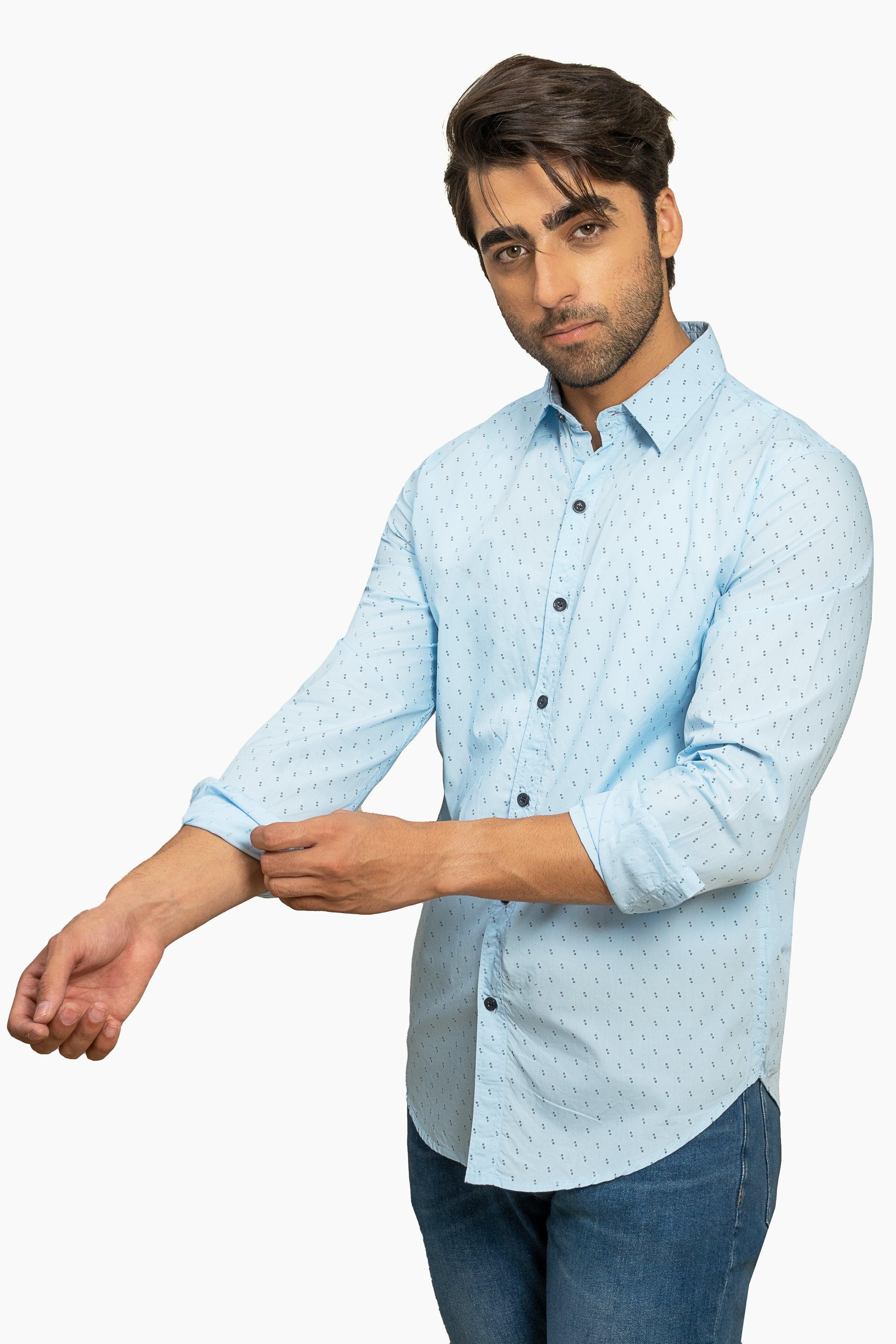 CASUAL SHIRT SKY BLUE at Charcoal Clothing