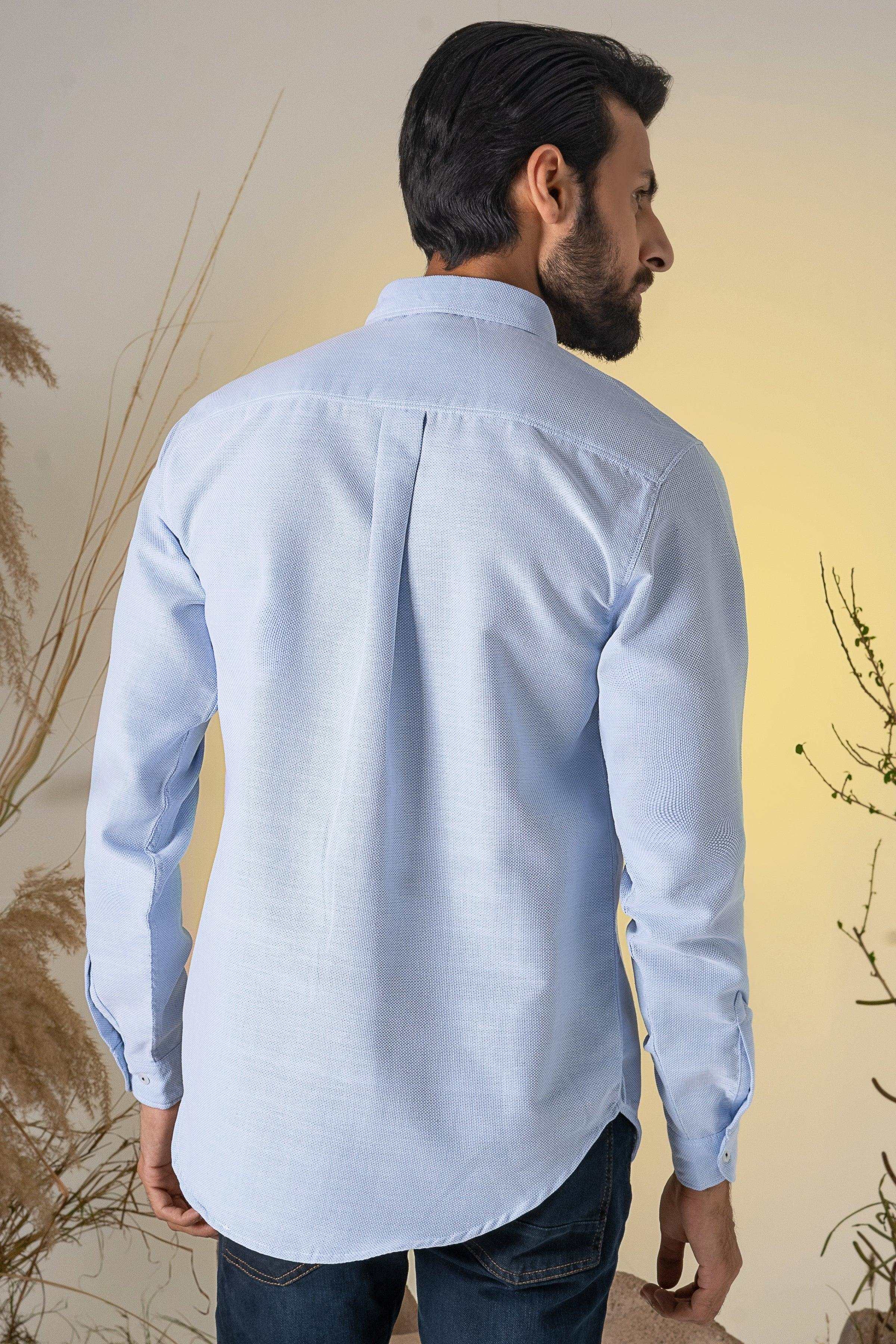 CASUAL SHIRT SKY BLUE at Charcoal Clothing