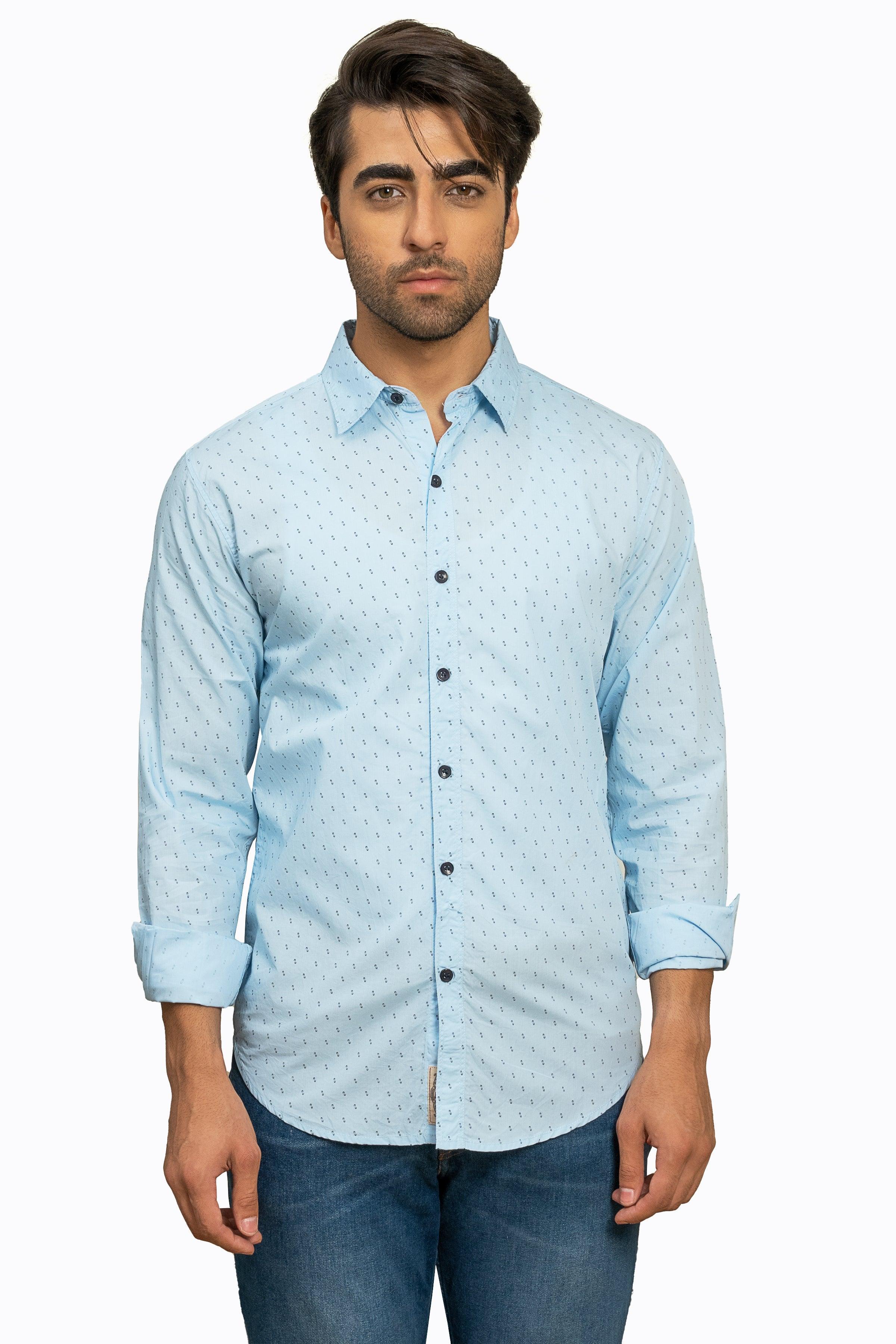CASUAL SHIRT SKY BLUE at Charcoal Clothing