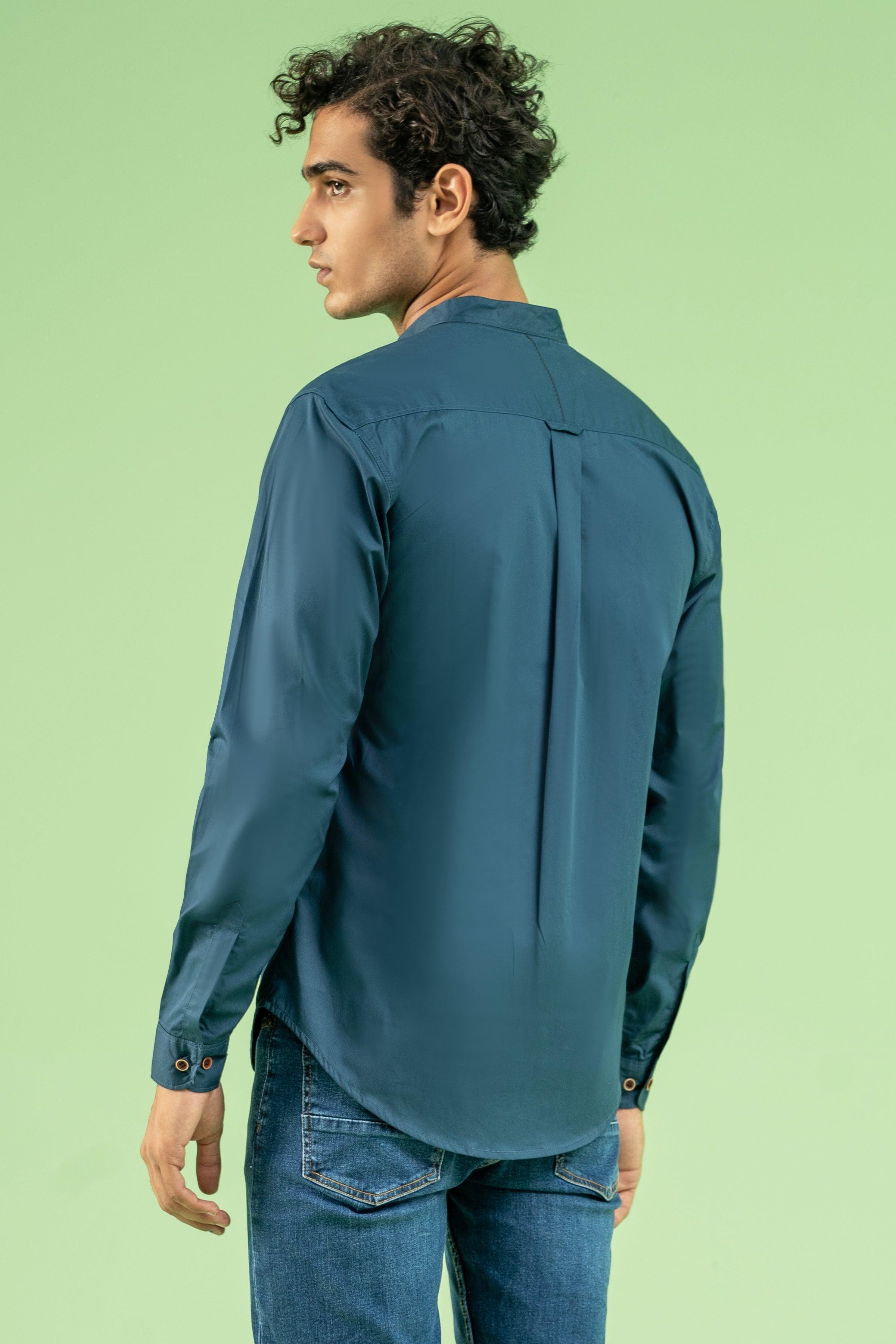 CASUAL SHIRT TEAL BLUE at Charcoal Clothing