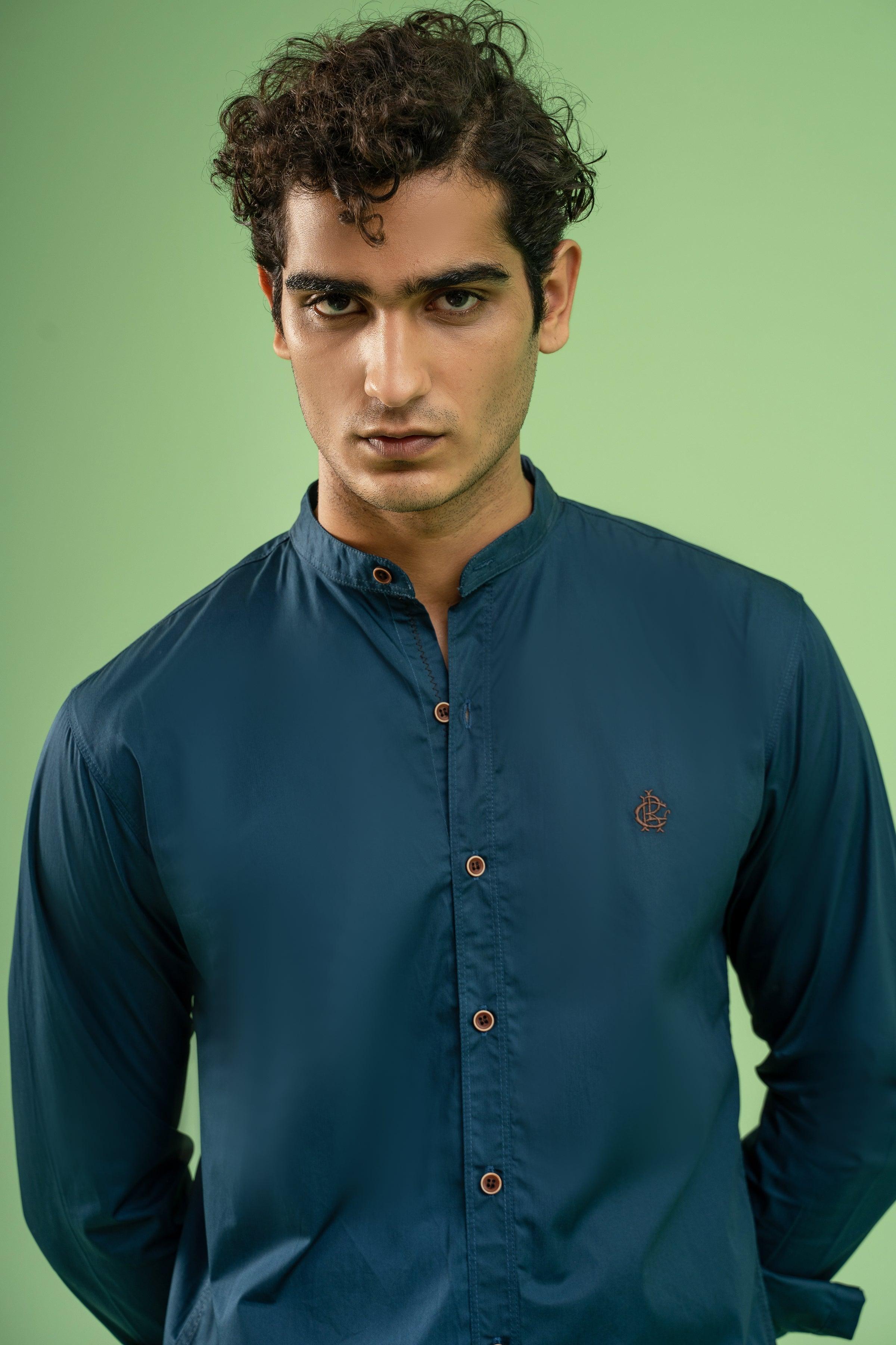 CASUAL SHIRT TEAL BLUE at Charcoal Clothing