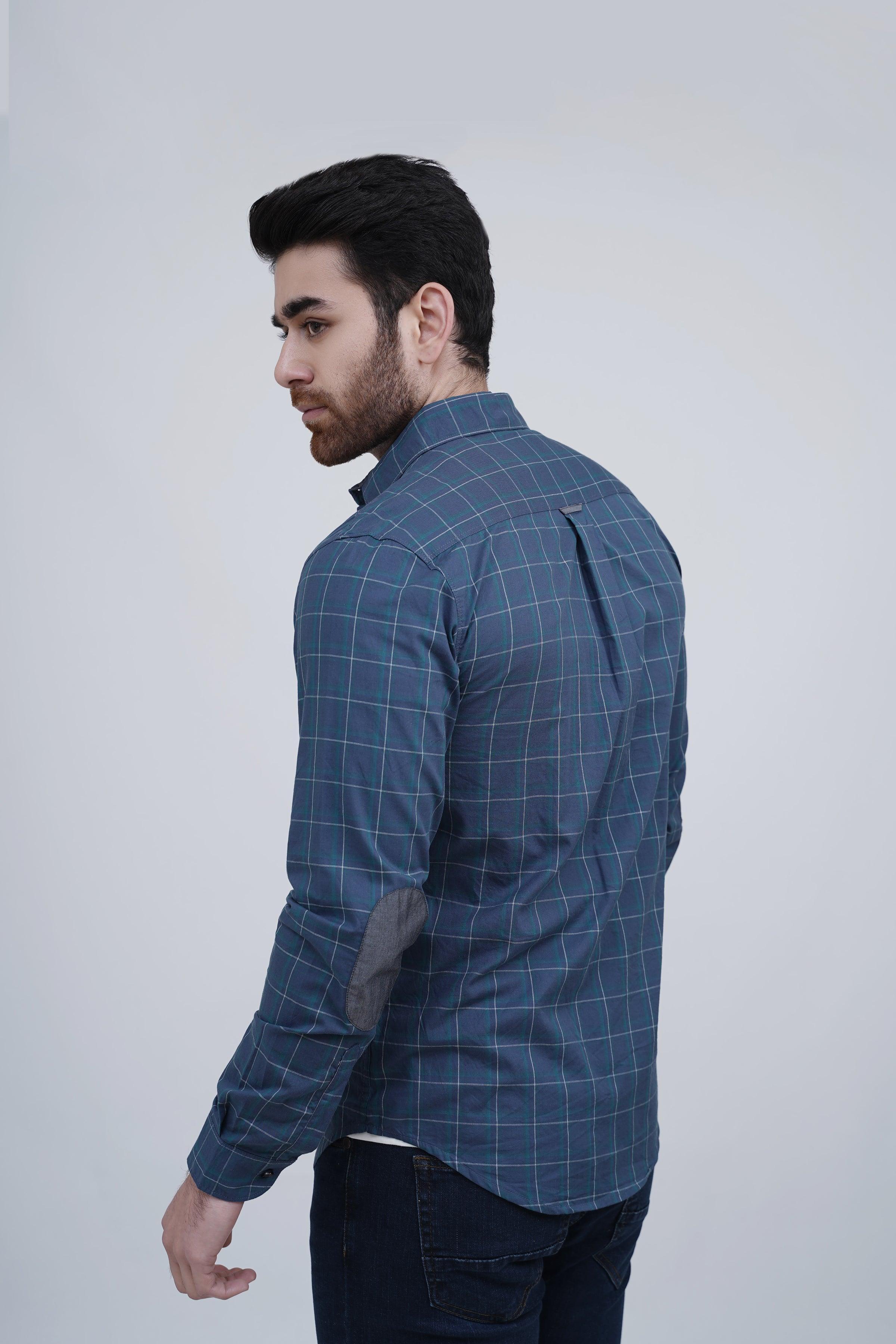 CASUAL SHIRT TEAL BLUE at Charcoal Clothing