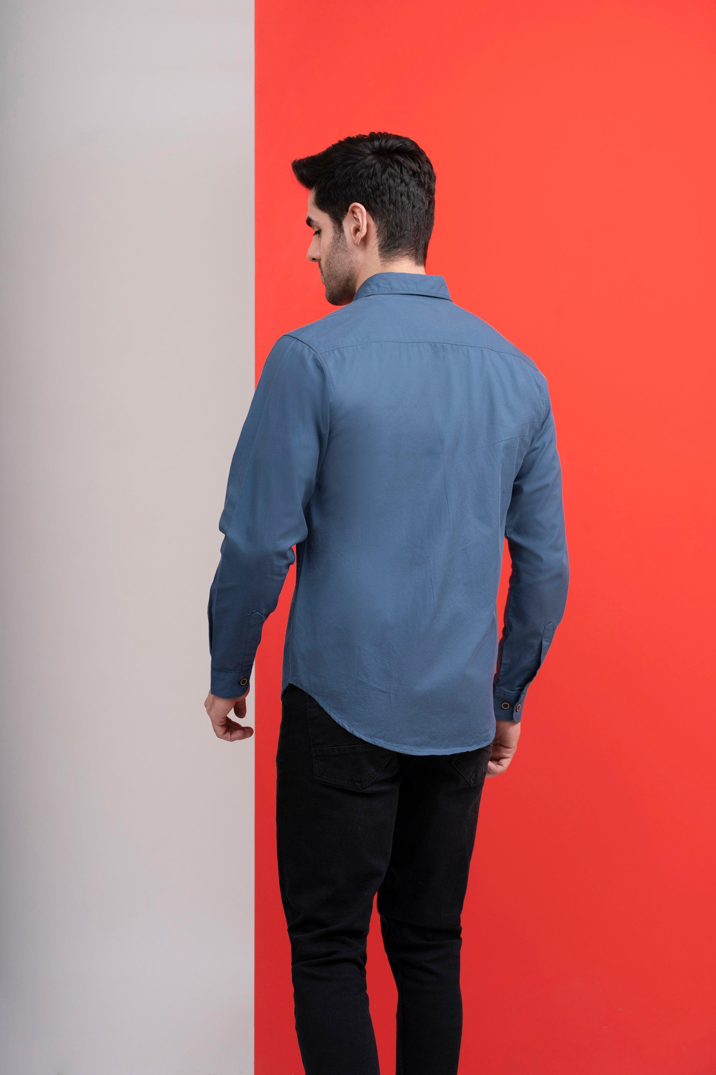 CASUAL SHIRT TEAL at Charcoal Clothing