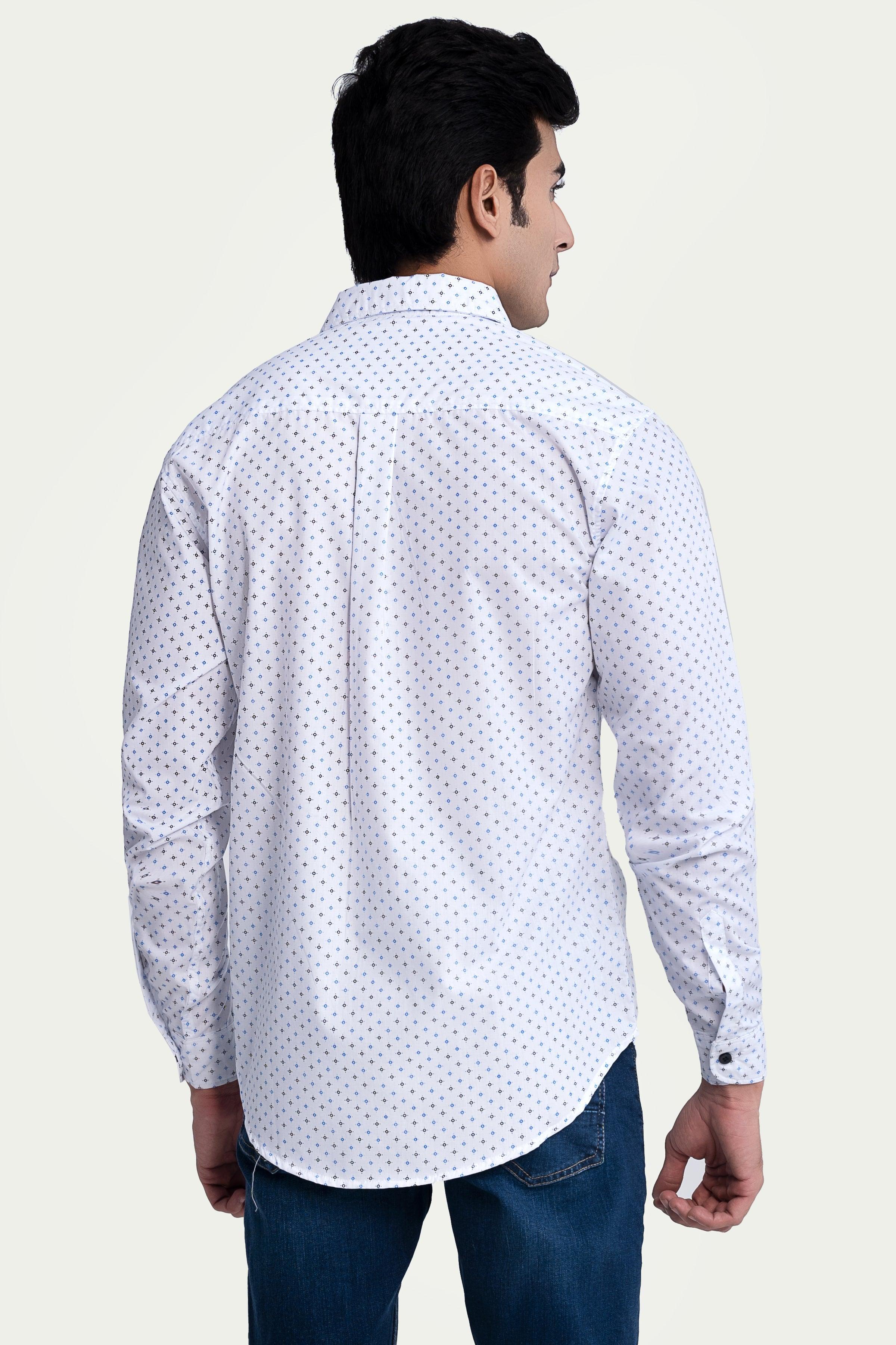 CASUAL SHIRT WHITE PRINTED at Charcoal Clothing