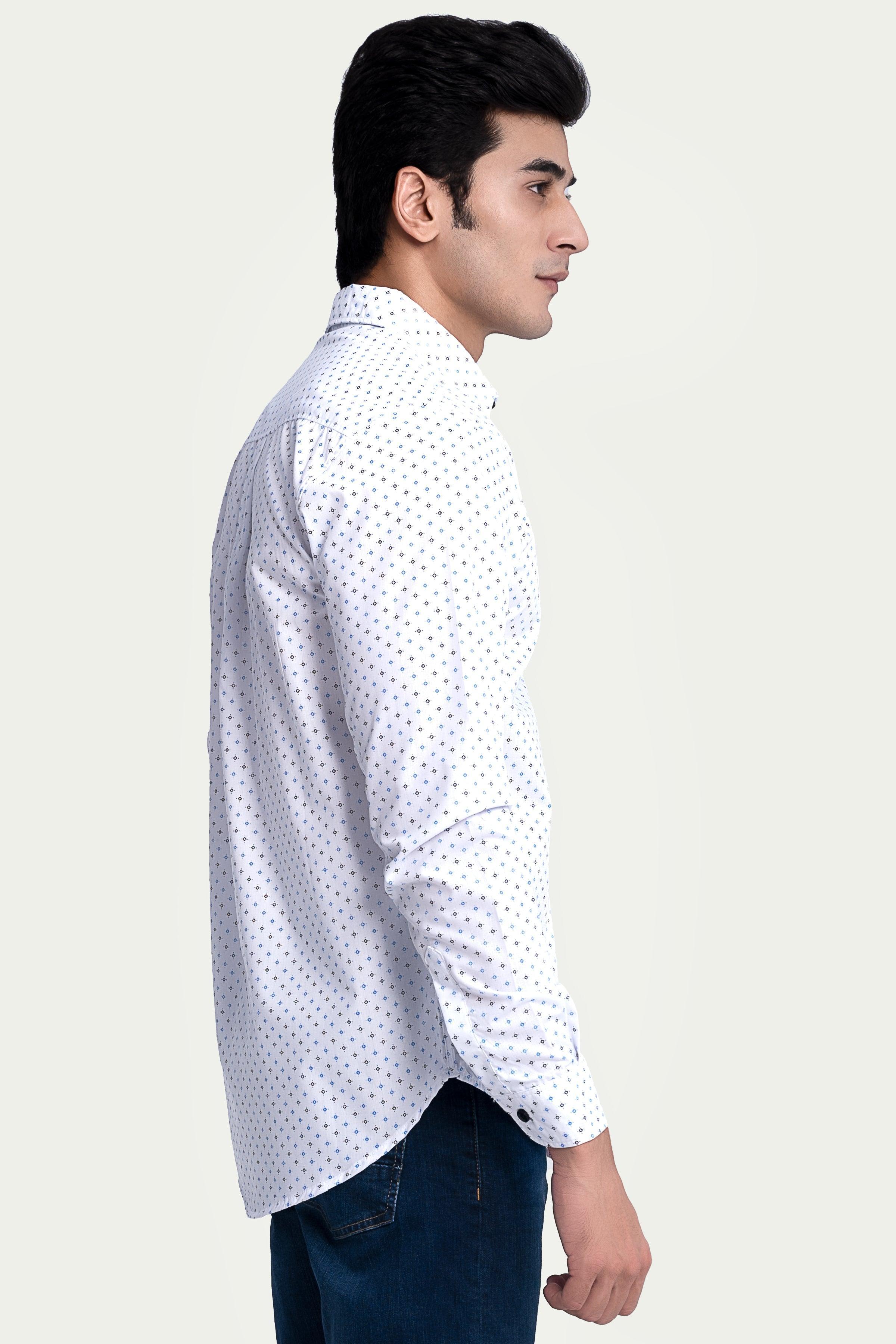 CASUAL SHIRT WHITE PRINTED at Charcoal Clothing