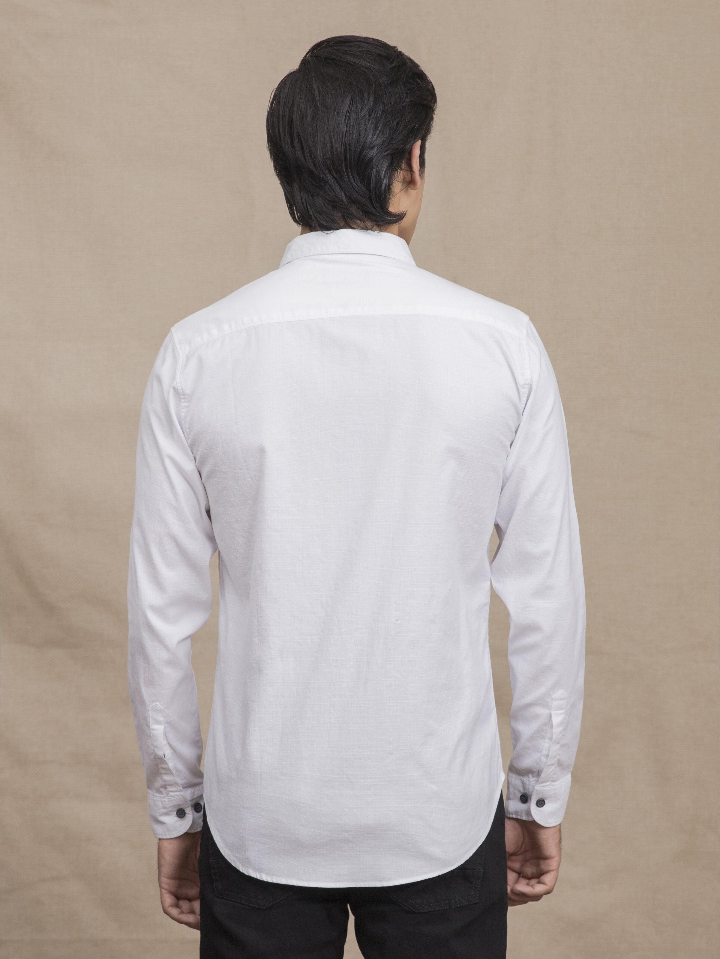 CASUAL SHIRT WHITE at Charcoal Clothing