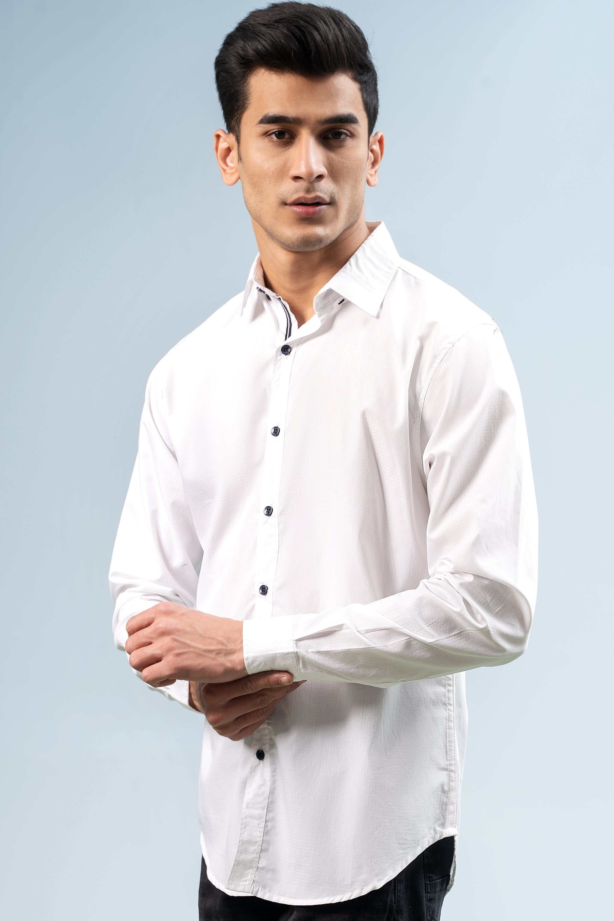 CASUAL SHIRT WHITE at Charcoal Clothing