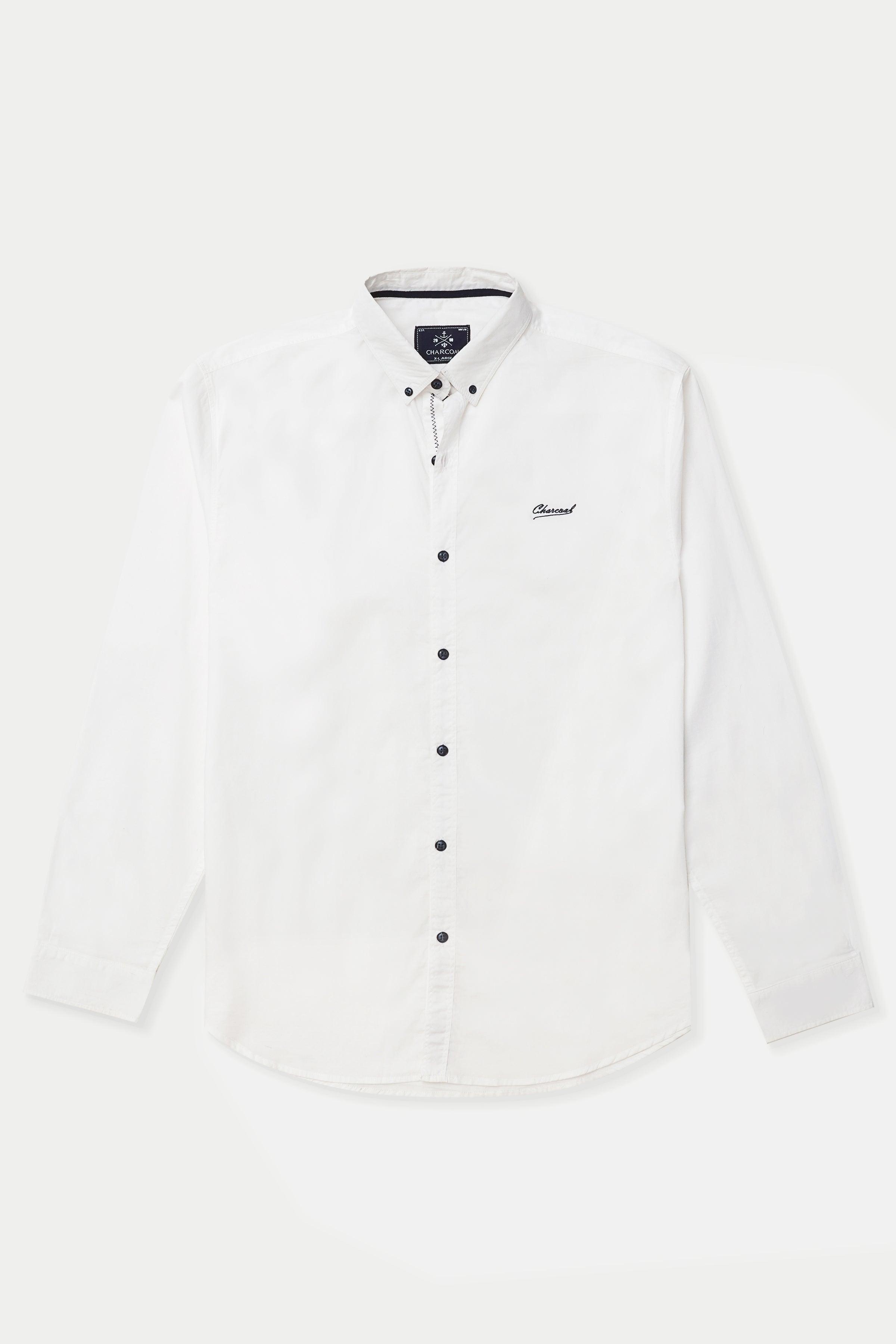 CASUAL SHIRT WHITE at Charcoal Clothing