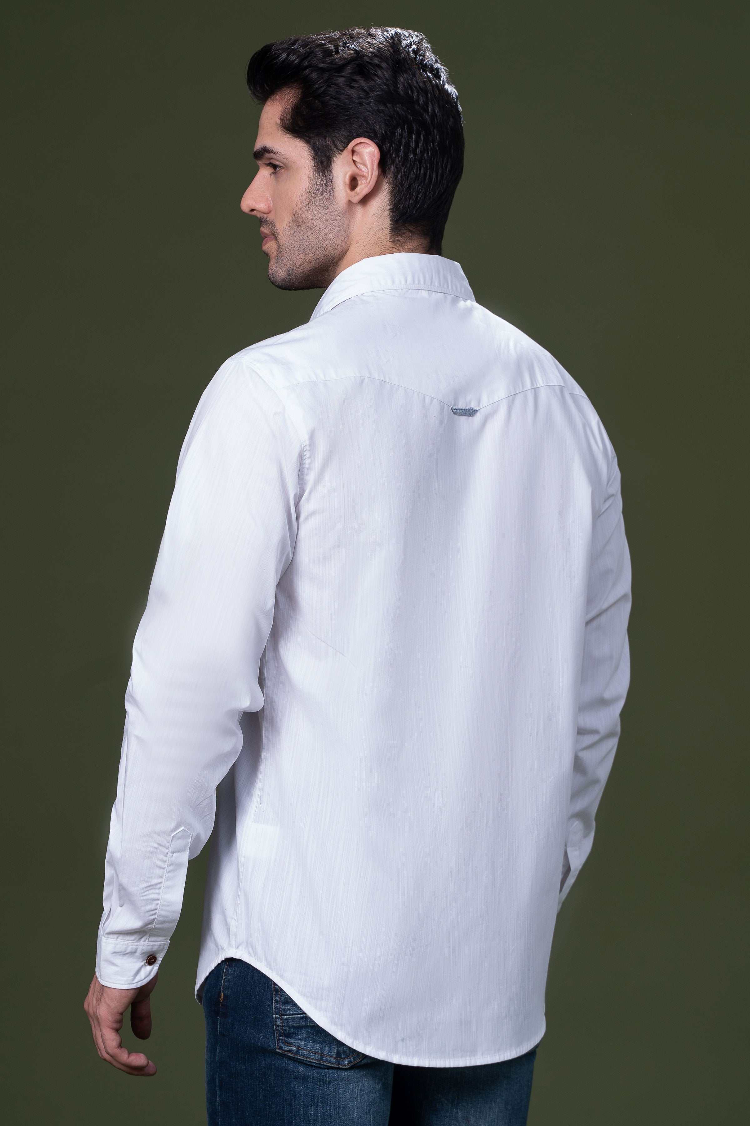 CASUAL SHIRT WHITE at Charcoal Clothing