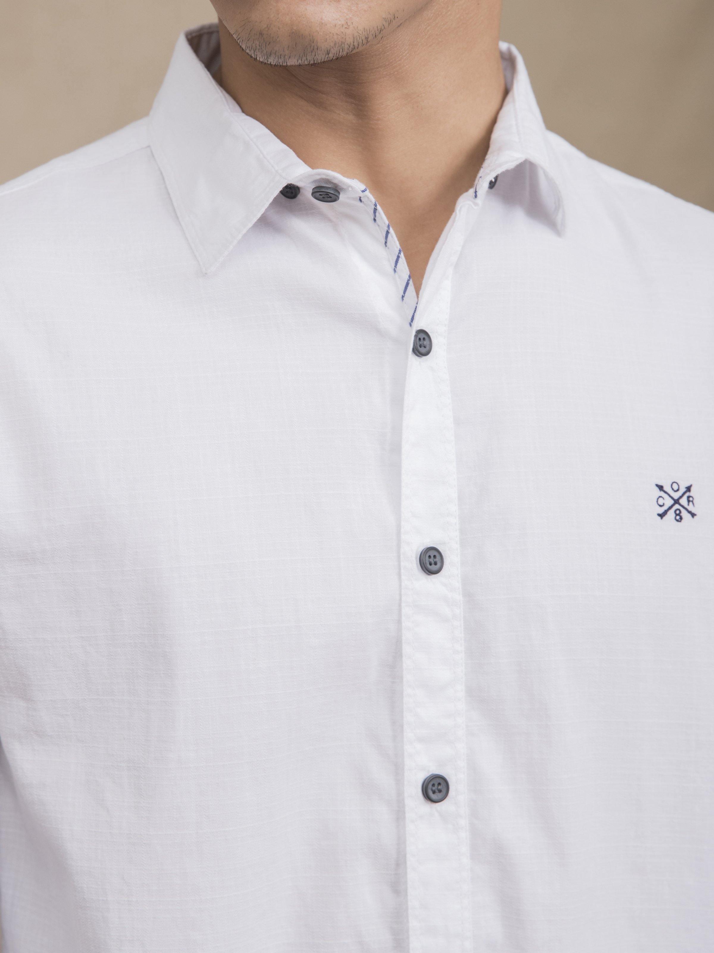 CASUAL SHIRT WHITE at Charcoal Clothing