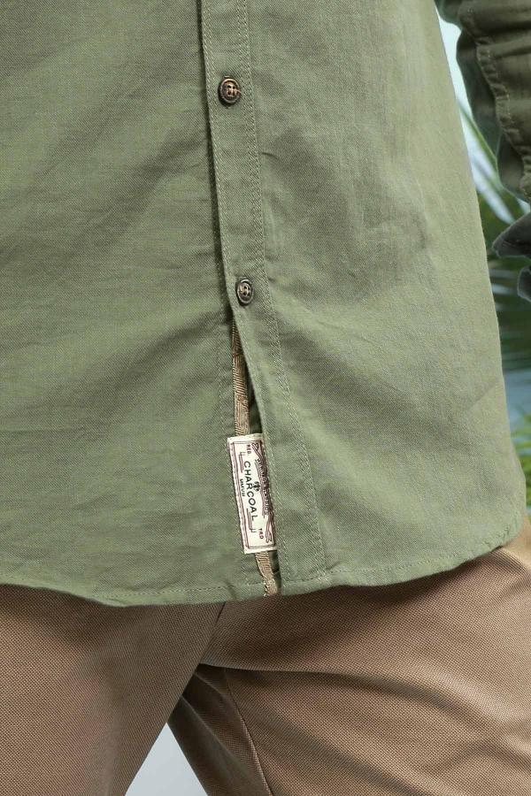 CASUAL SHIRTS FULL SLEEVE SLIM FIT GREEN at Charcoal Clothing