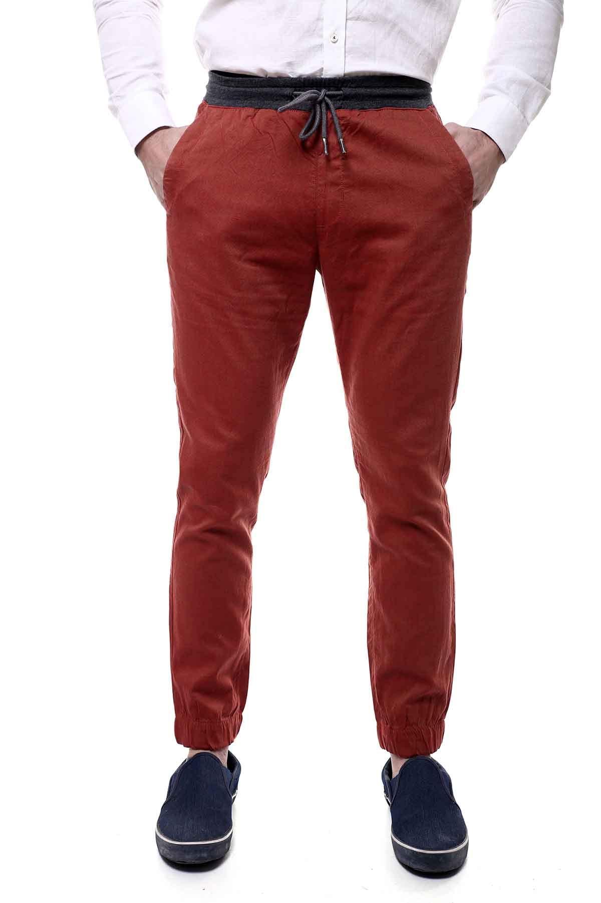 CASUAL TROUSER MAROON KHAKI at Charcoal Clothing