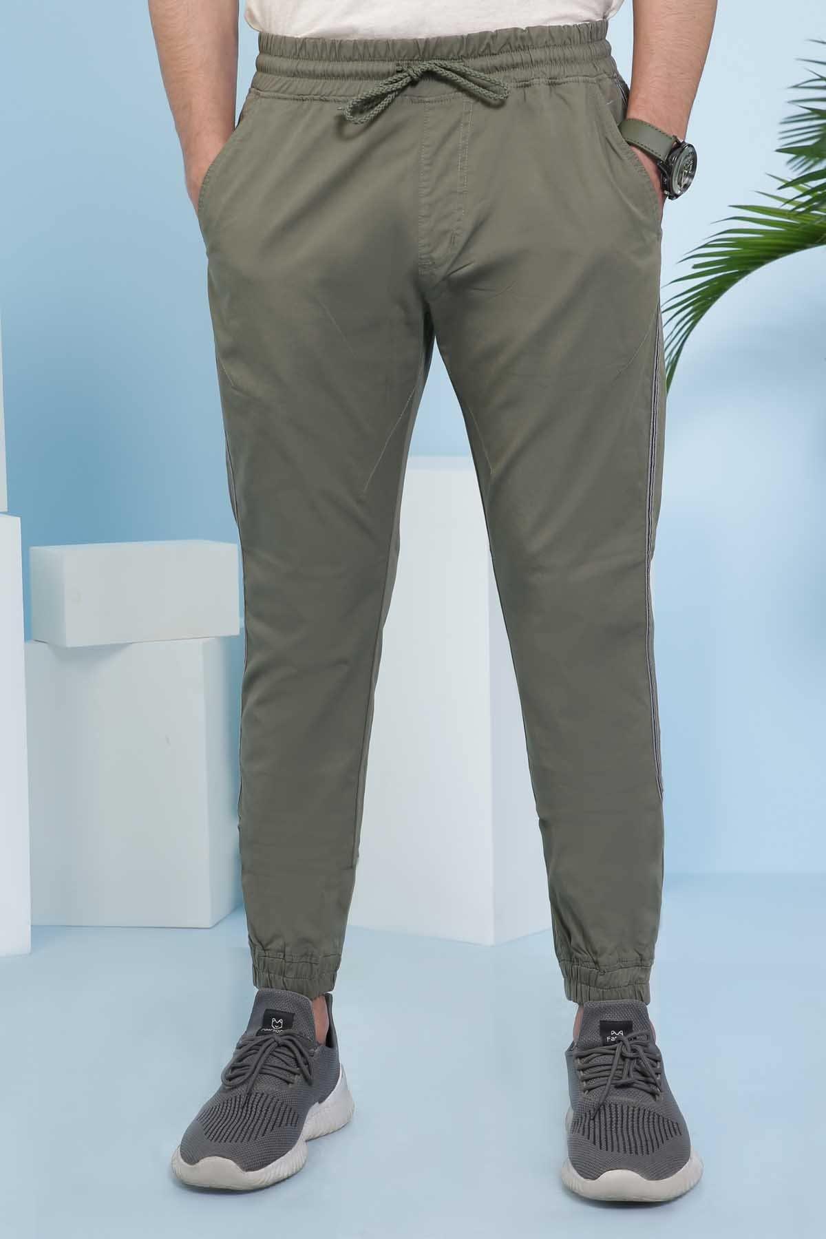 CASUAL TROUSER SLIM FIT OLIVE at Charcoal Clothing