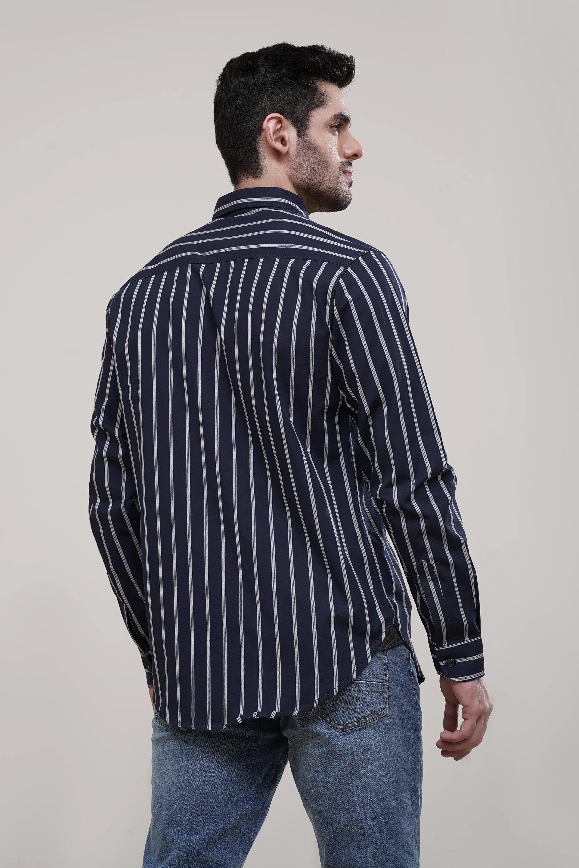 CASUSAL SHIRT NAVY at Charcoal Clothing