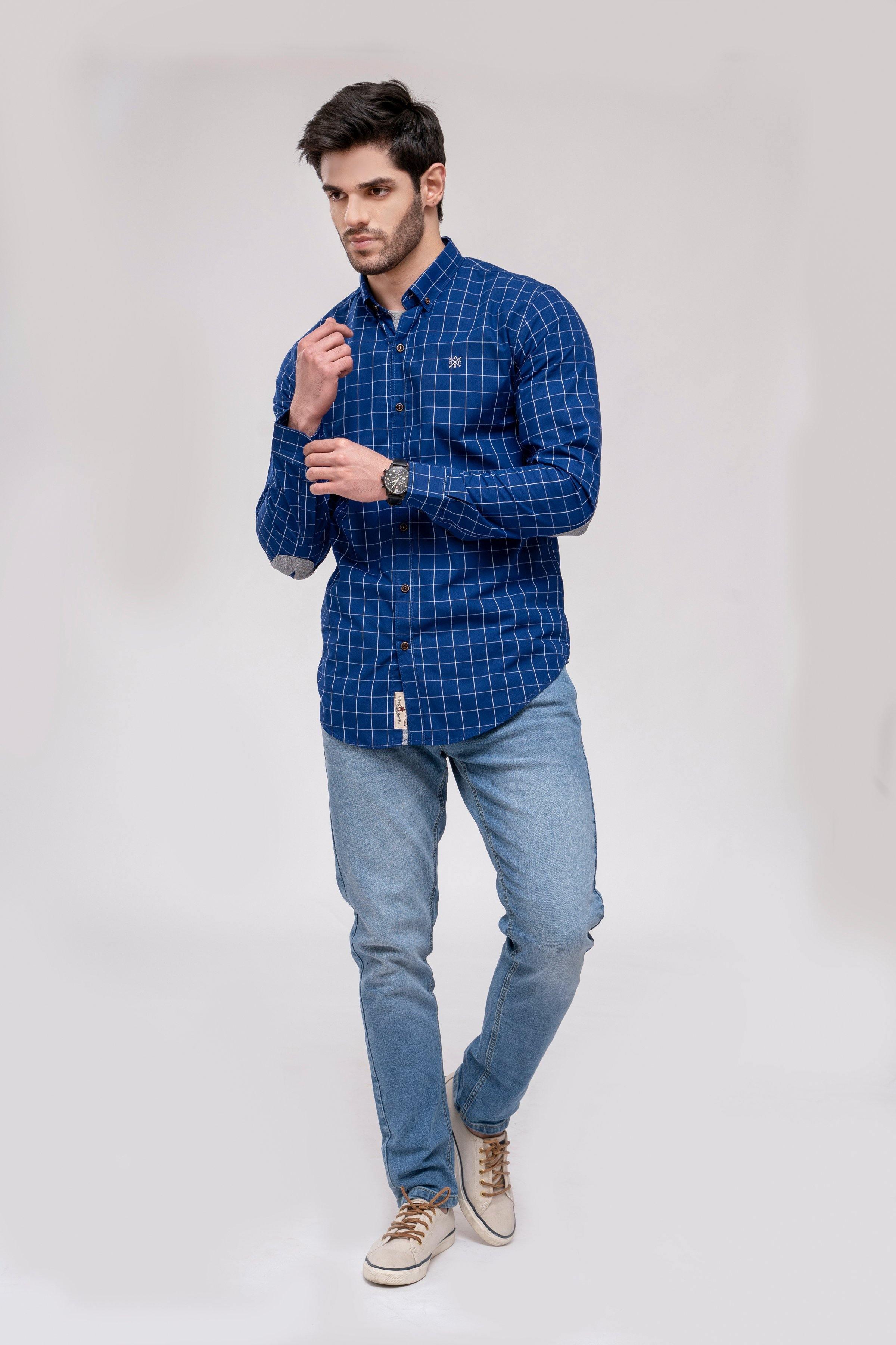 CAUSAL SHIRT NAVY BLUE at Charcoal Clothing