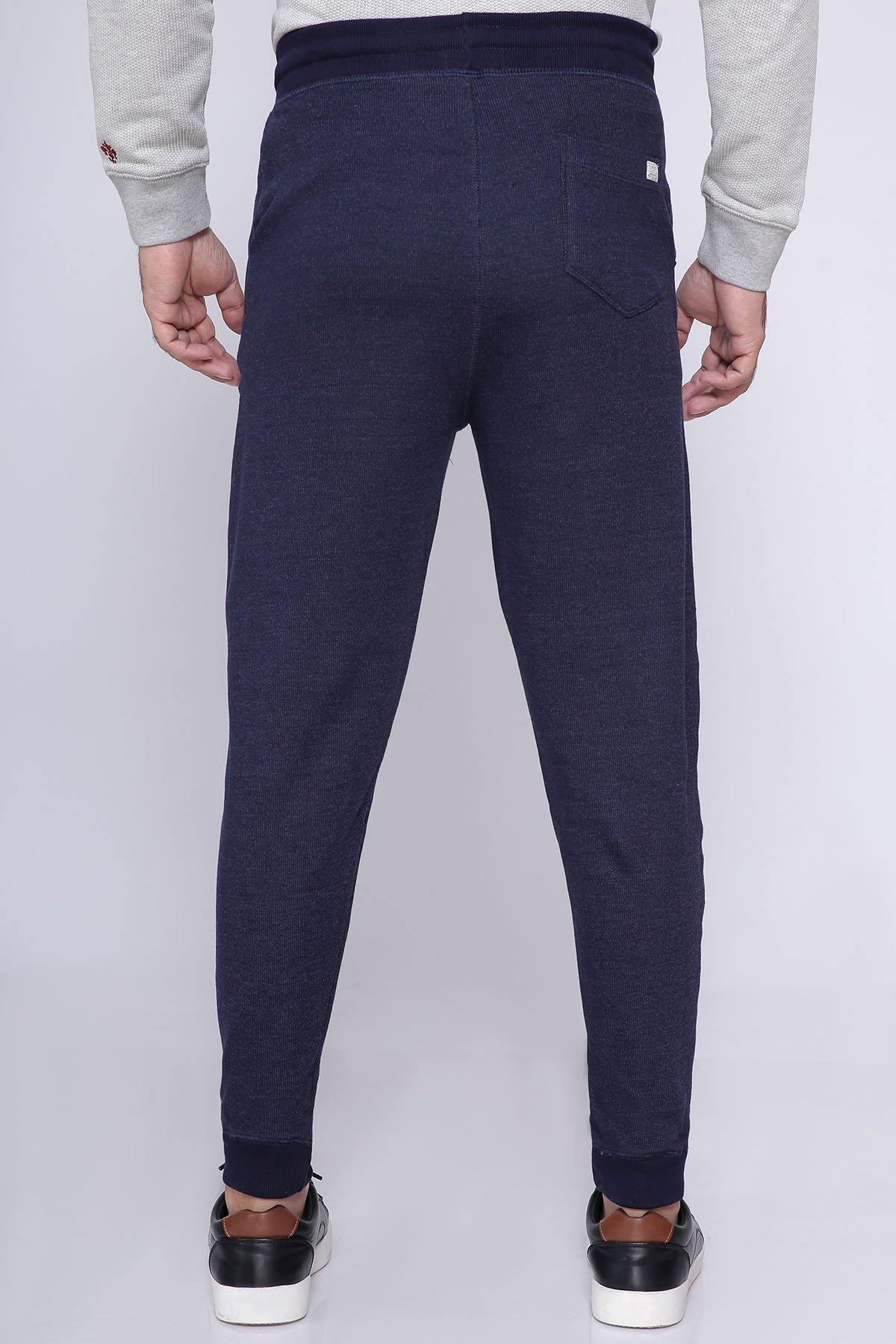 CHAIN YARN TROUSER NAVY at Charcoal Clothing