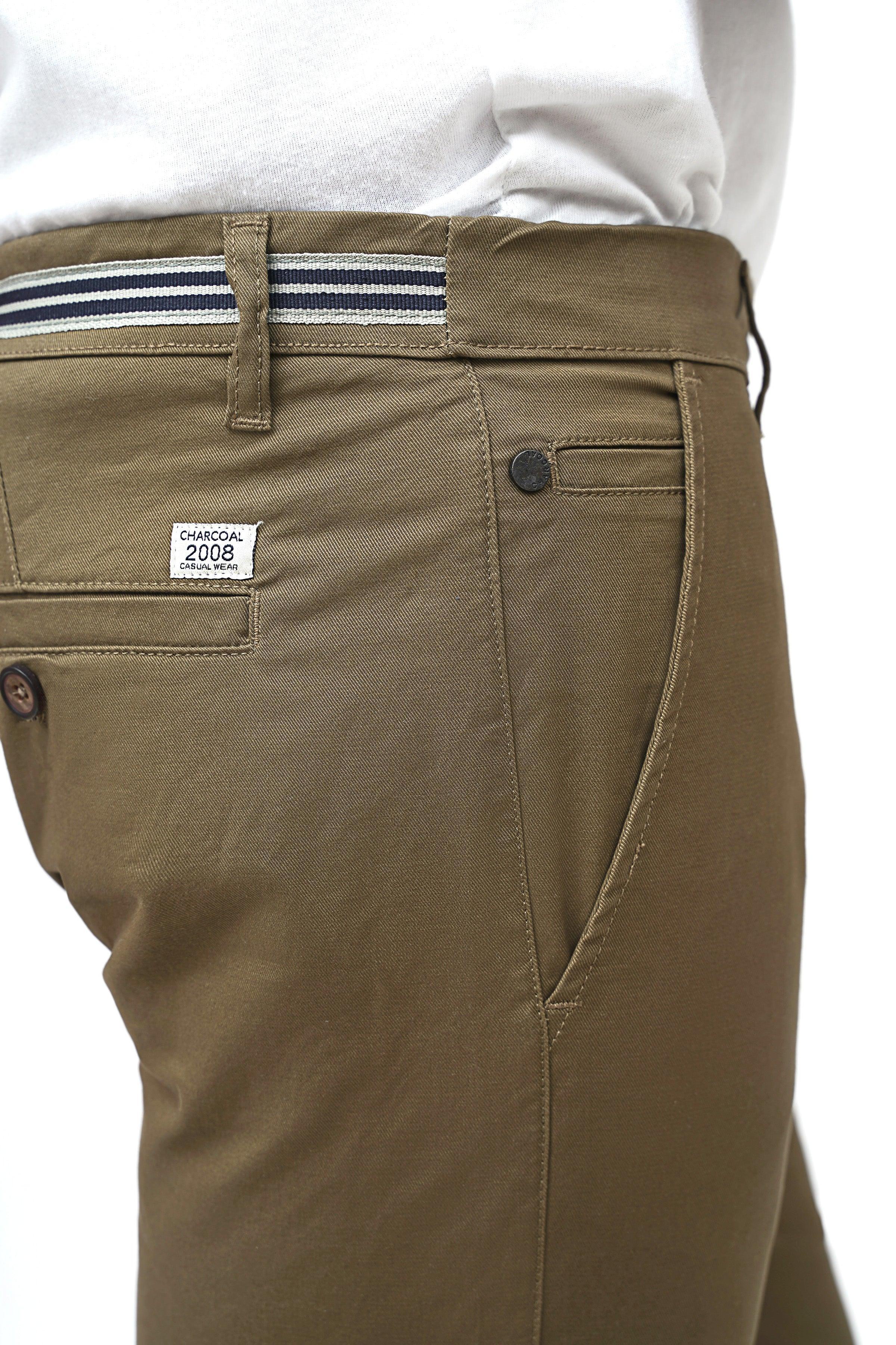 CHINO DARK KHAKI SHORTS at Charcoal Clothing