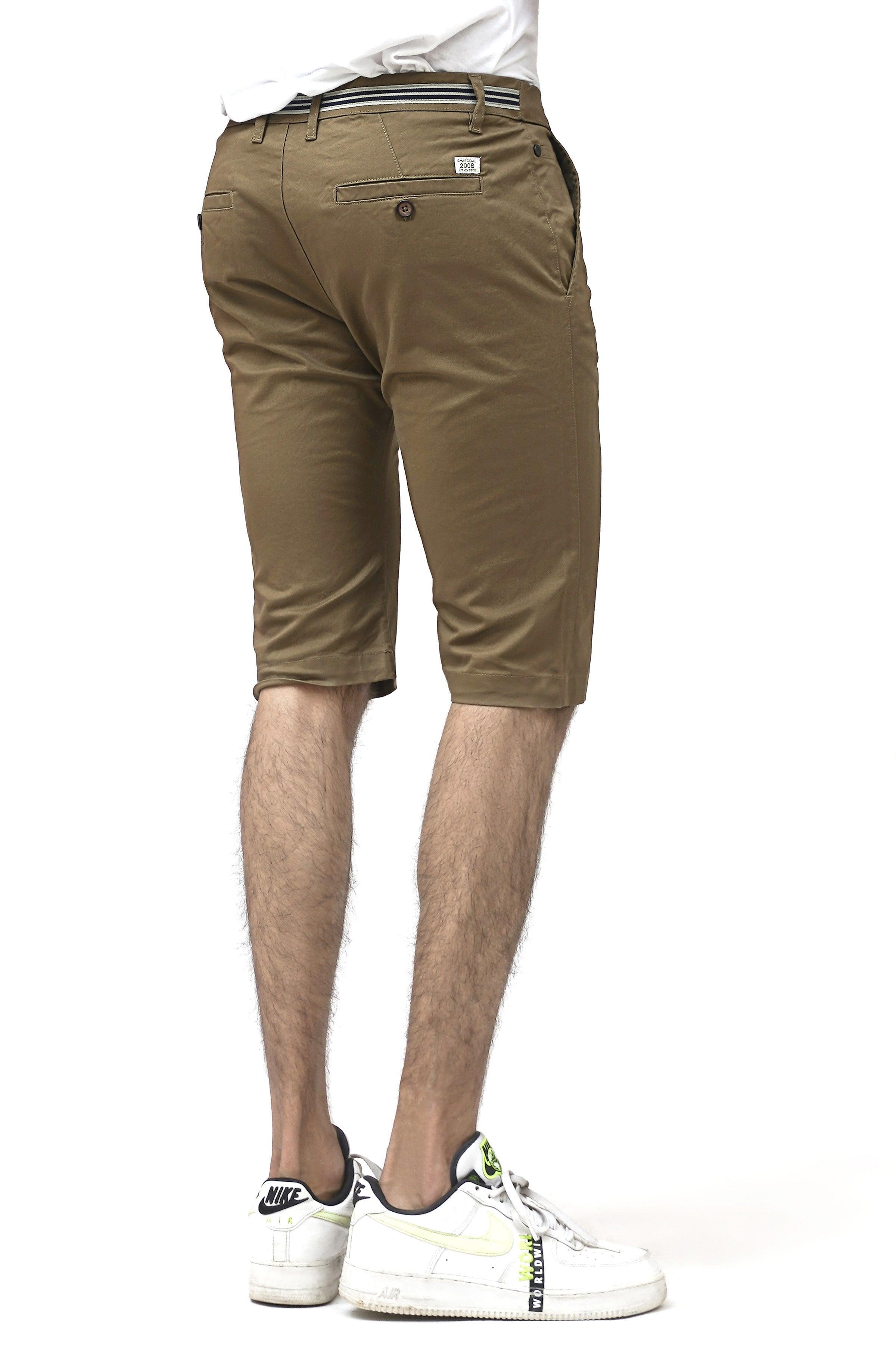 CHINO DARK KHAKI SHORTS at Charcoal Clothing