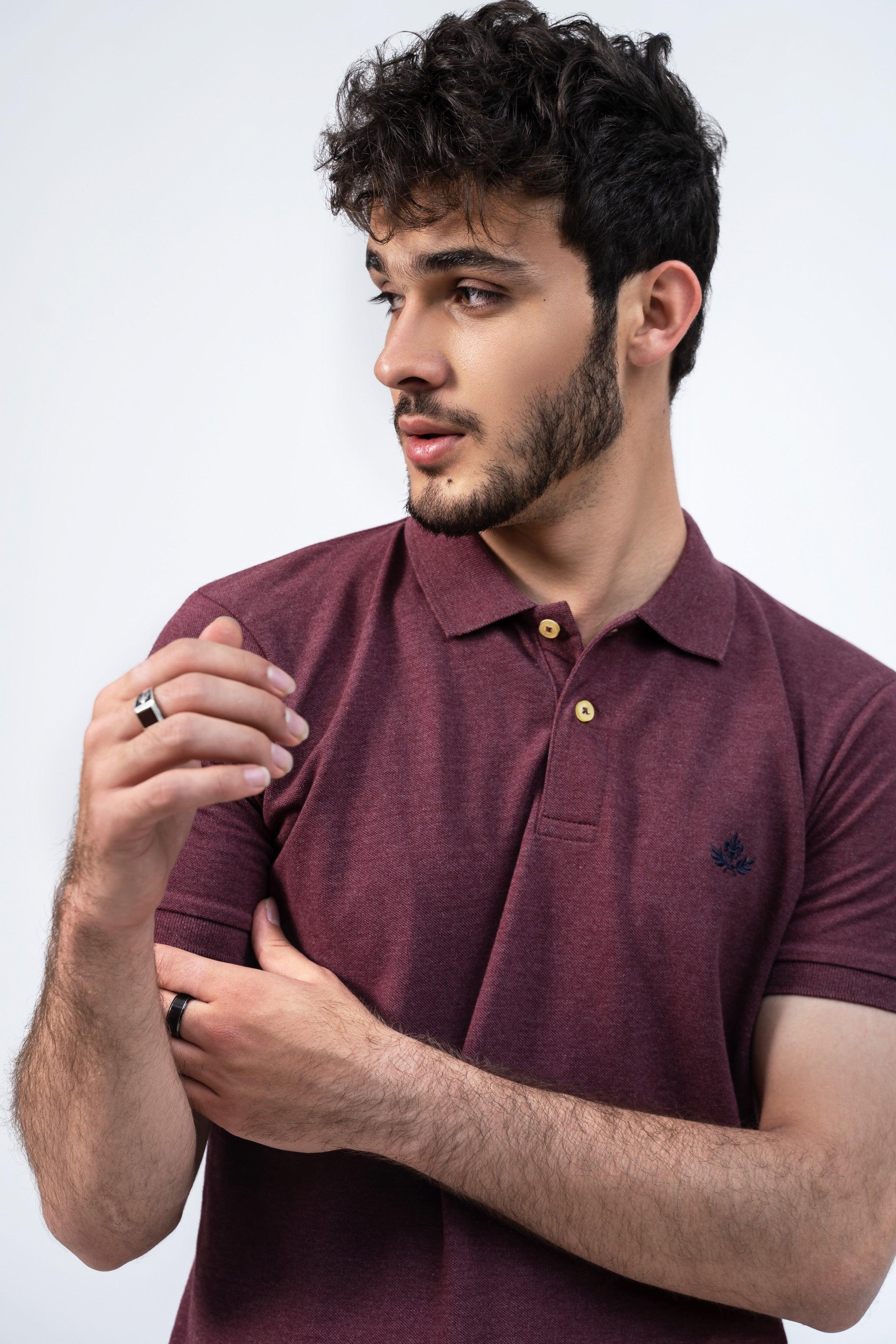 CLASSIC MAROON POLO at Charcoal Clothing