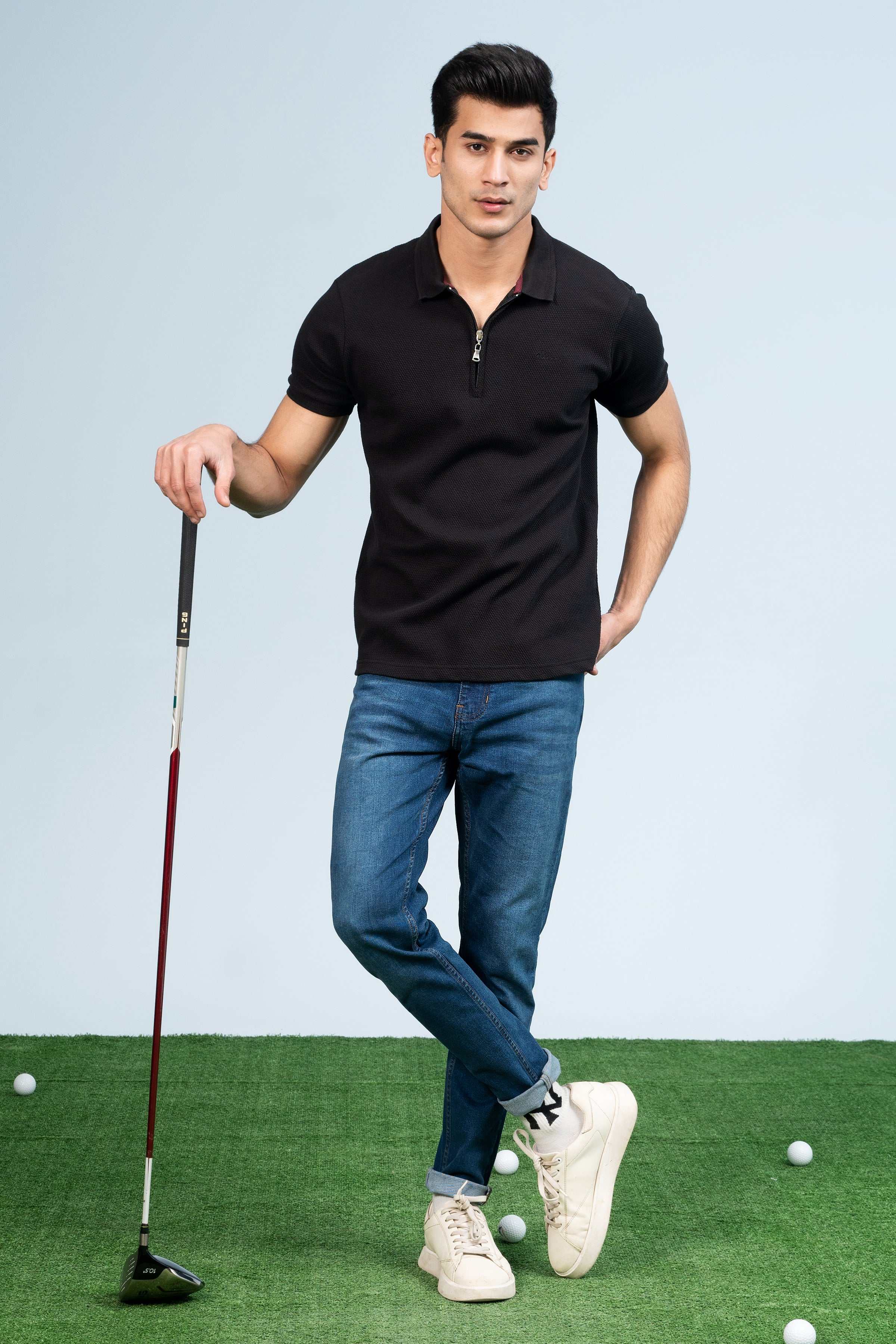 CLASSIC POLO BLACK at Charcoal Clothing