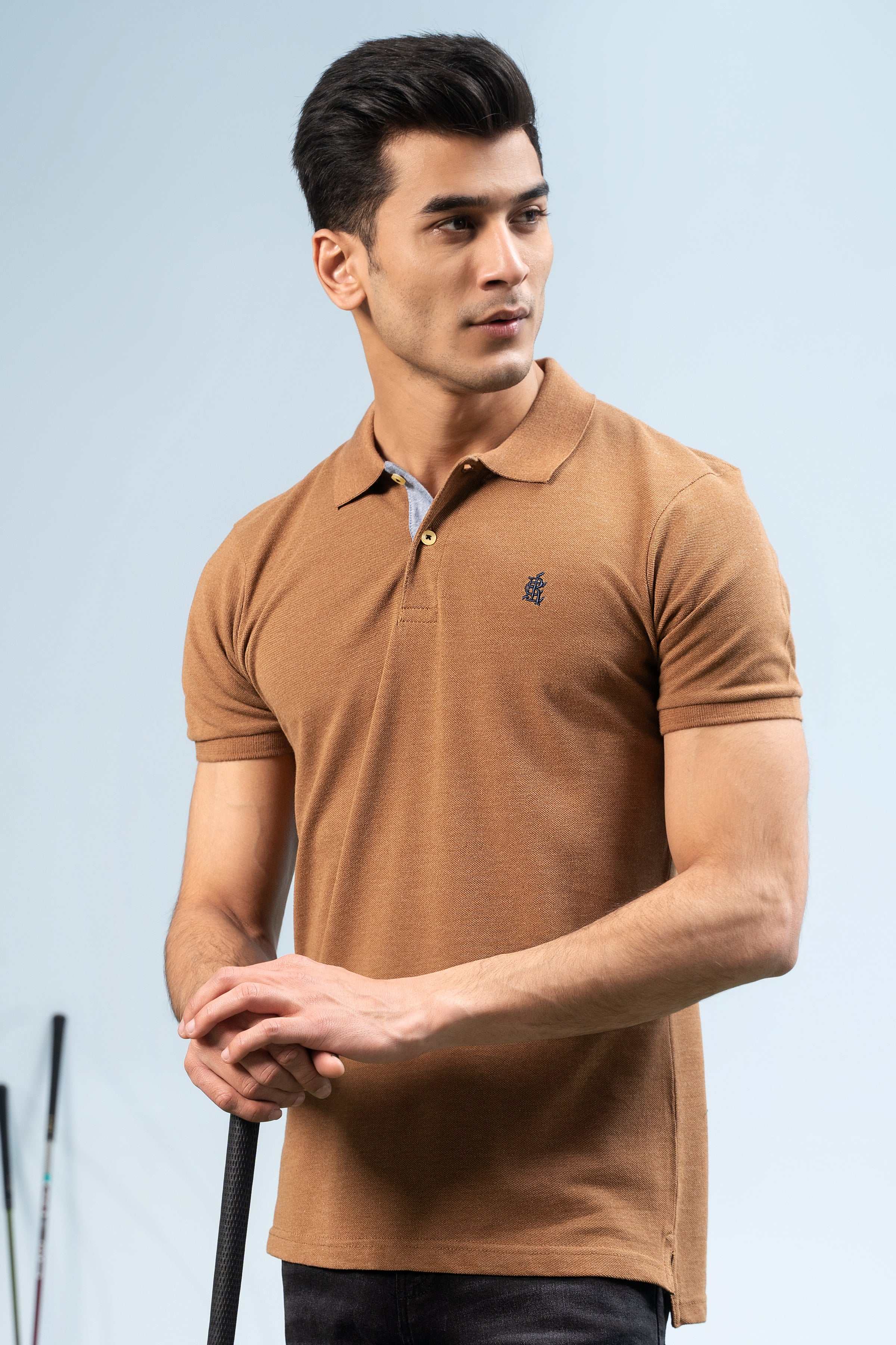 CLASSIC POLO MUSTARD at Charcoal Clothing