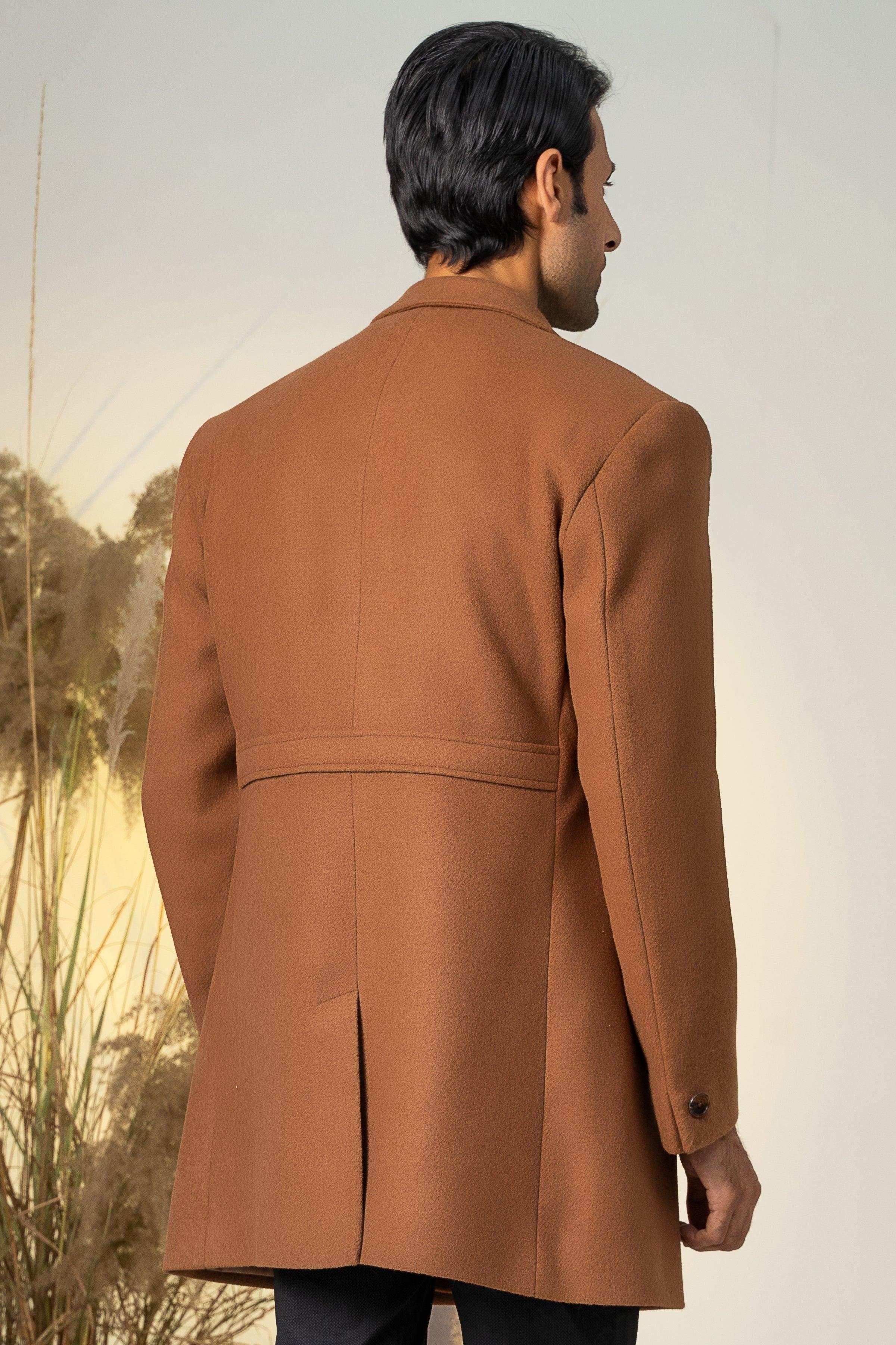 CLASSIC SINGLE BREAST COAT BROWN at Charcoal Clothing