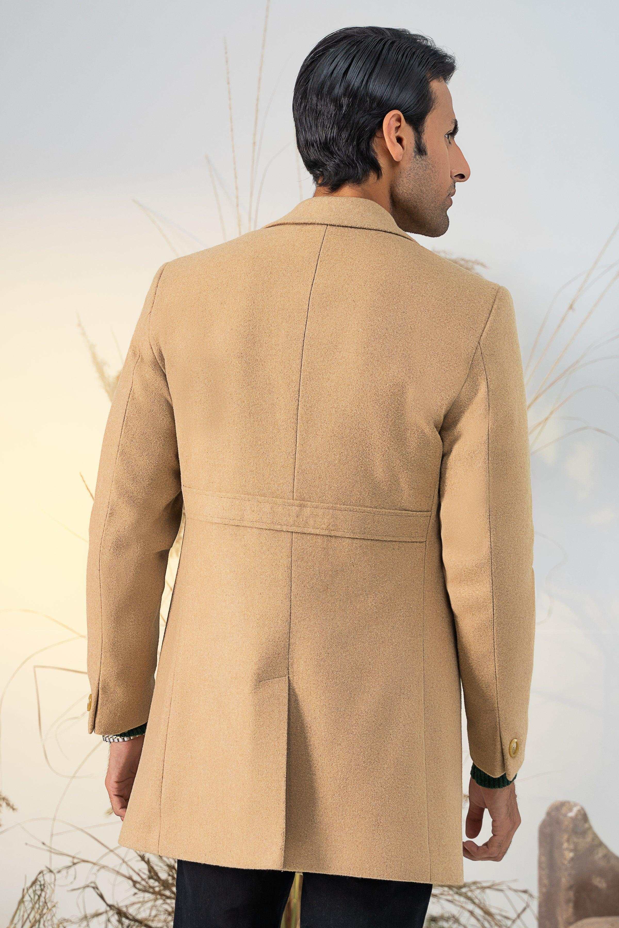 CLASSIC SINGLE BREAST COAT LIGHT TAN at Charcoal Clothing