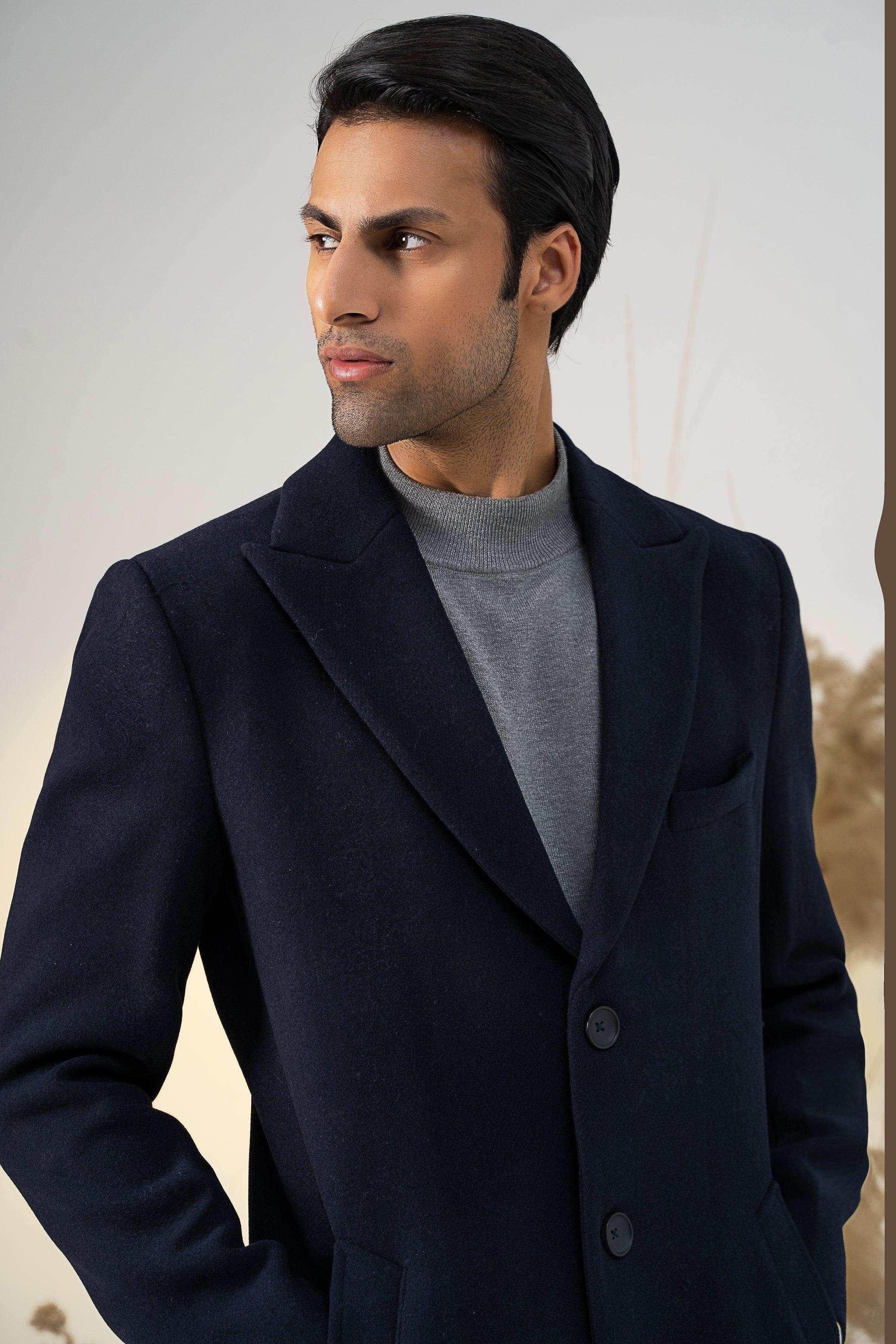 CLASSIC SINGLE BREAST COAT NAVY at Charcoal Clothing