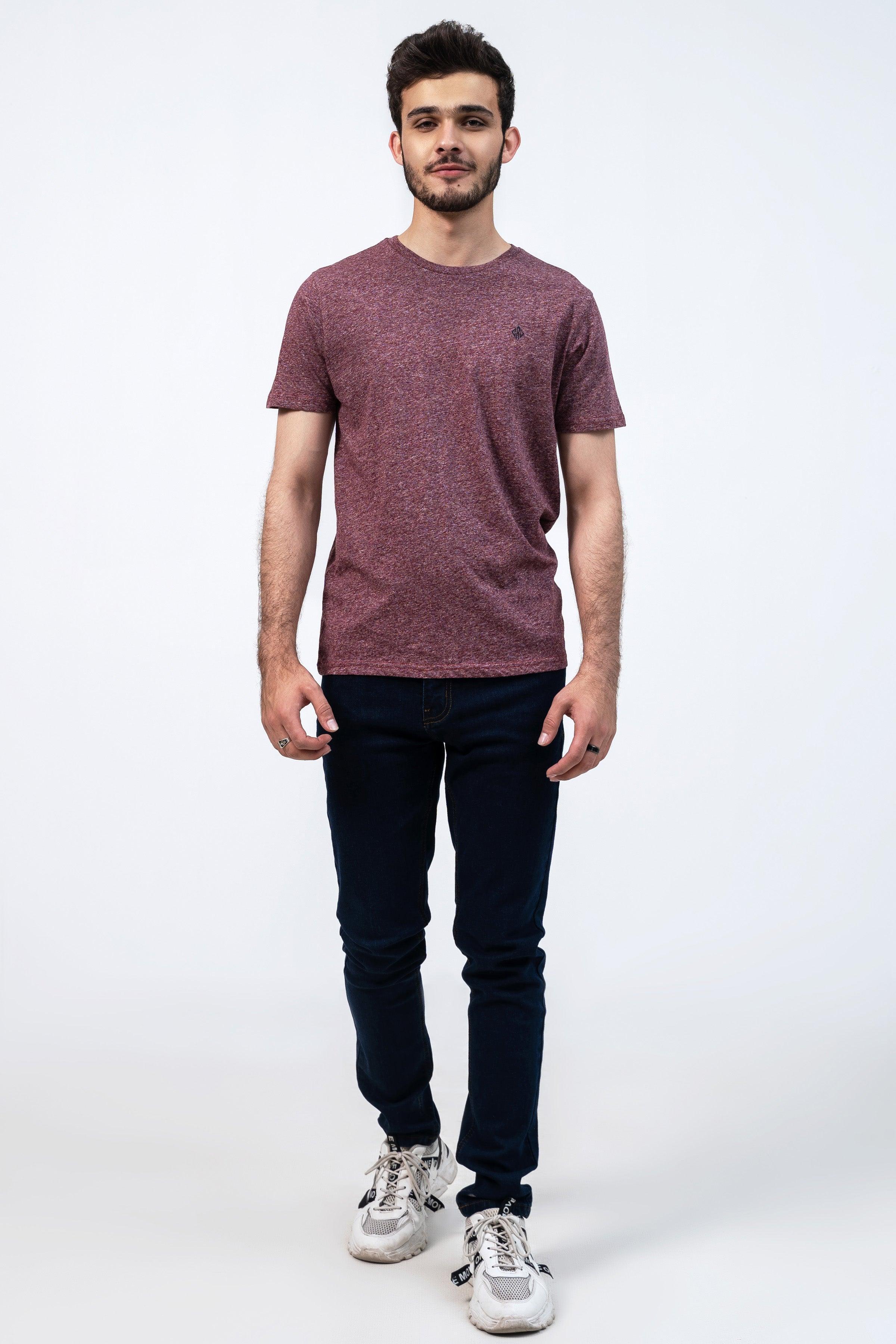 CLASSIC T SHIRT MAROON at Charcoal Clothing