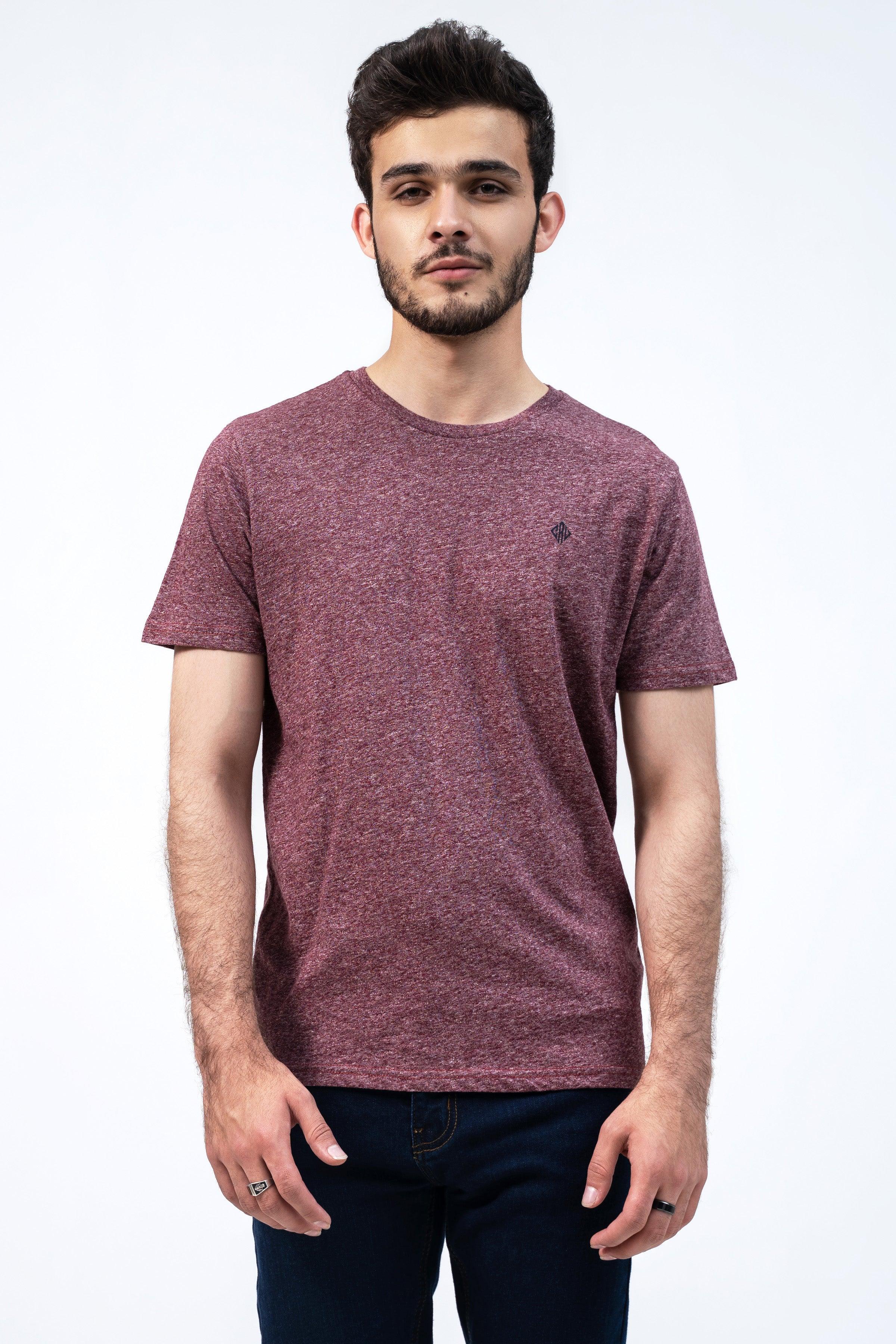 CLASSIC T SHIRT MAROON at Charcoal Clothing