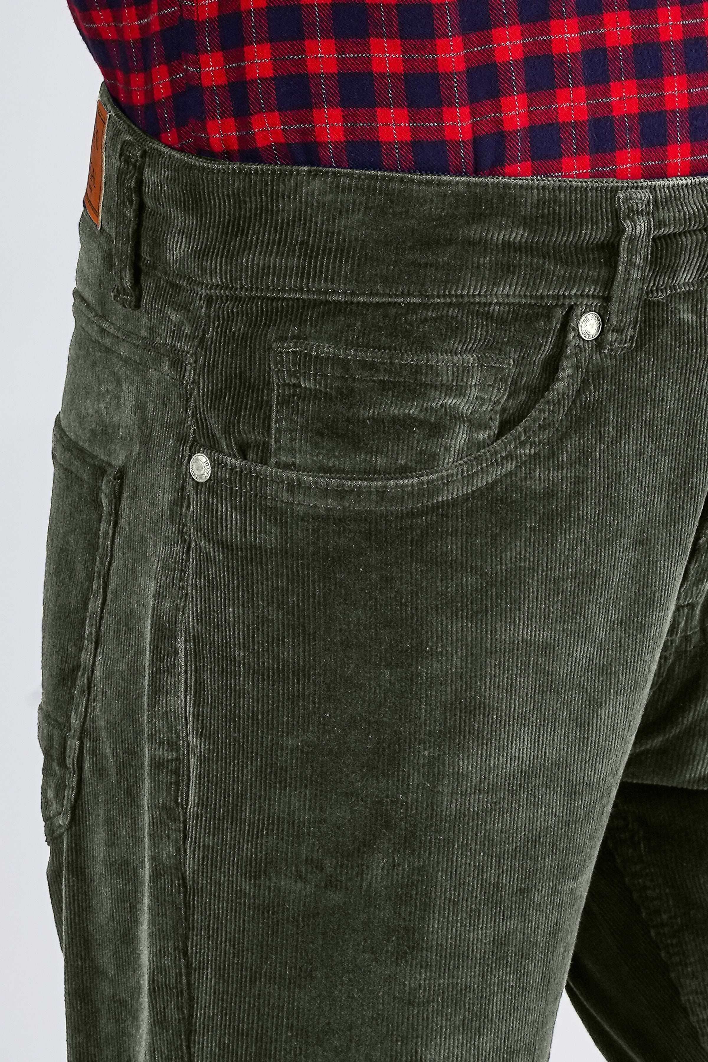 CORDUROY 5-POCKET PANT OLIVE at Charcoal Clothing