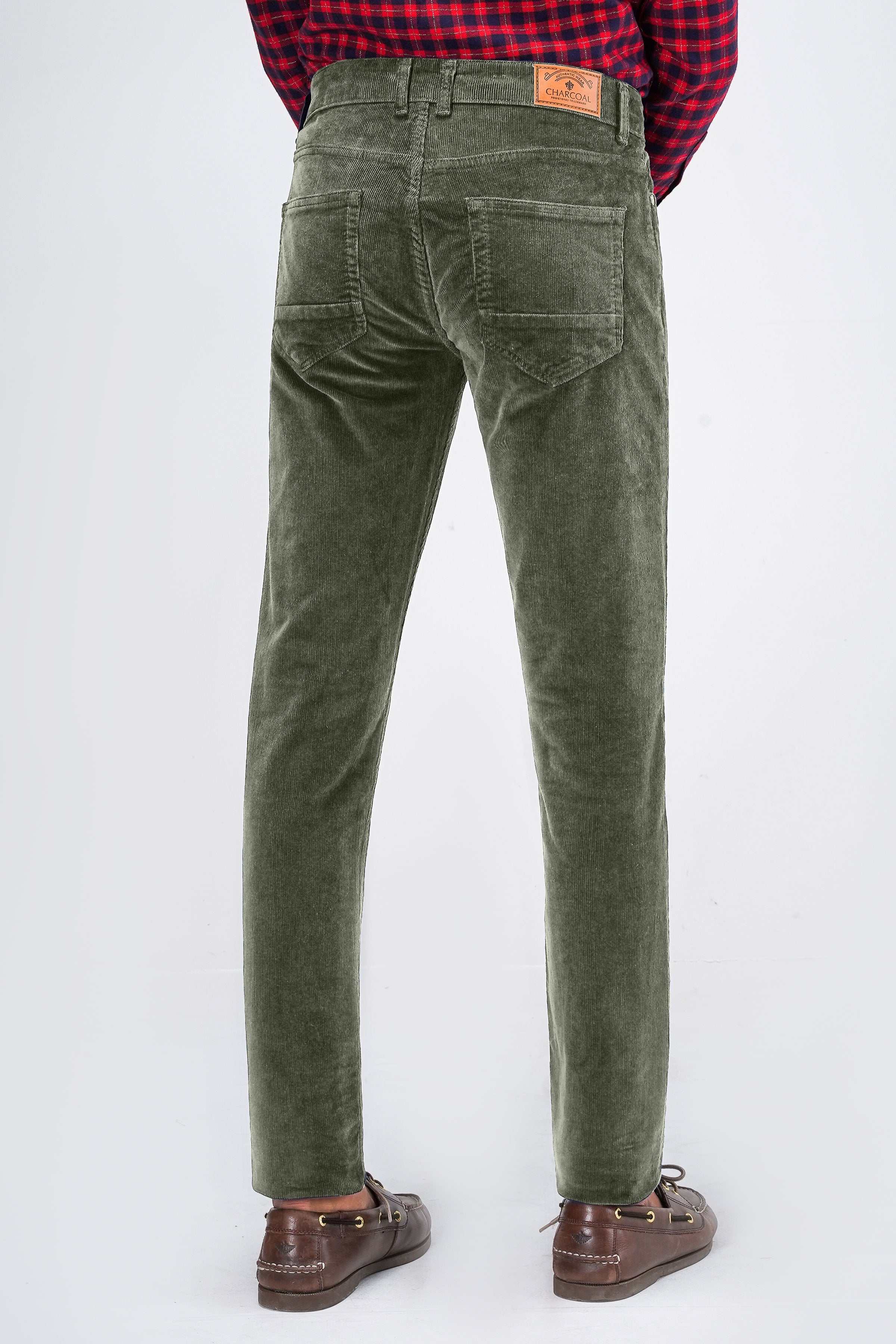 CORDUROY 5-POCKET PANT OLIVE at Charcoal Clothing