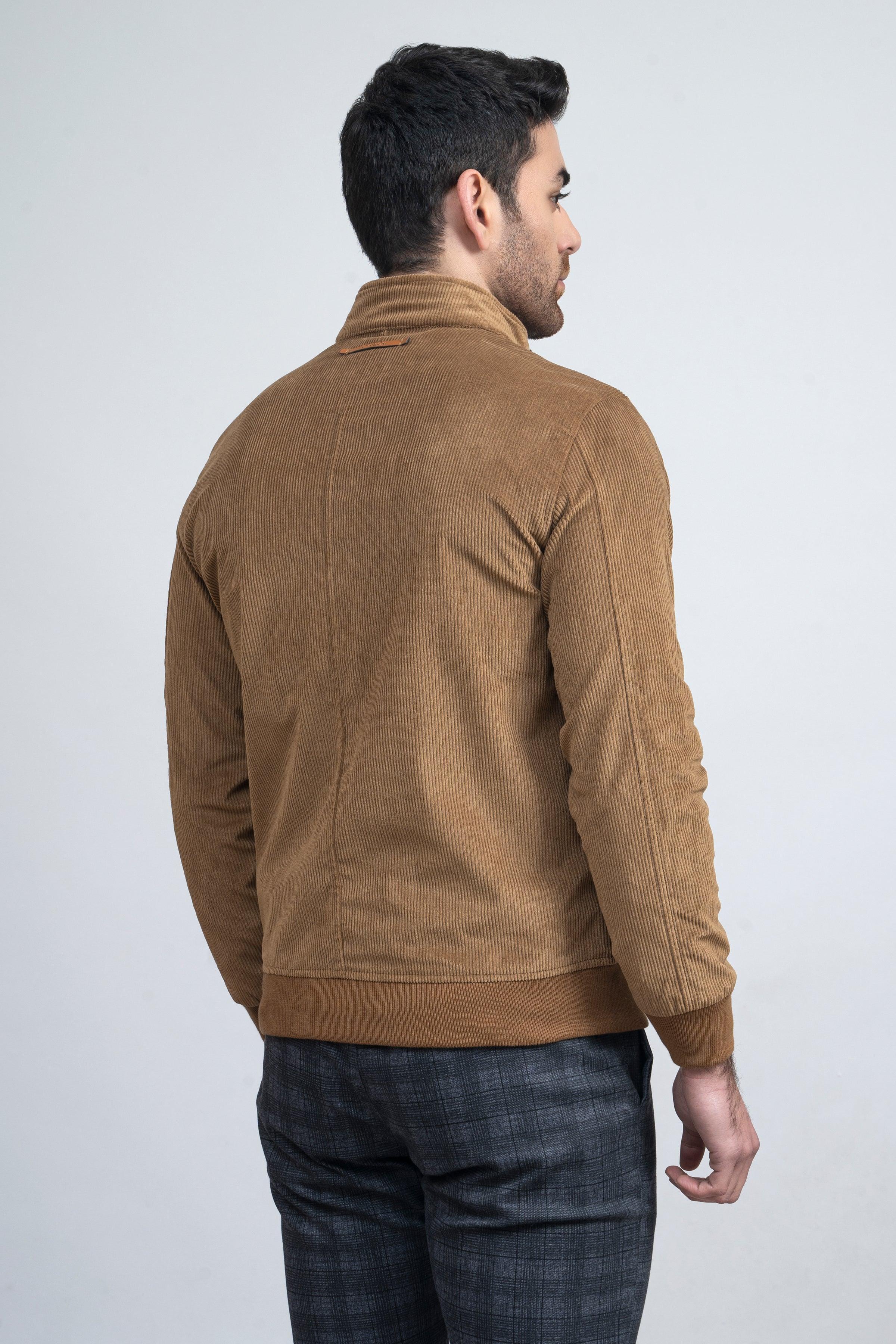 CORDUROY JACKET F/S KHAKI at Charcoal Clothing