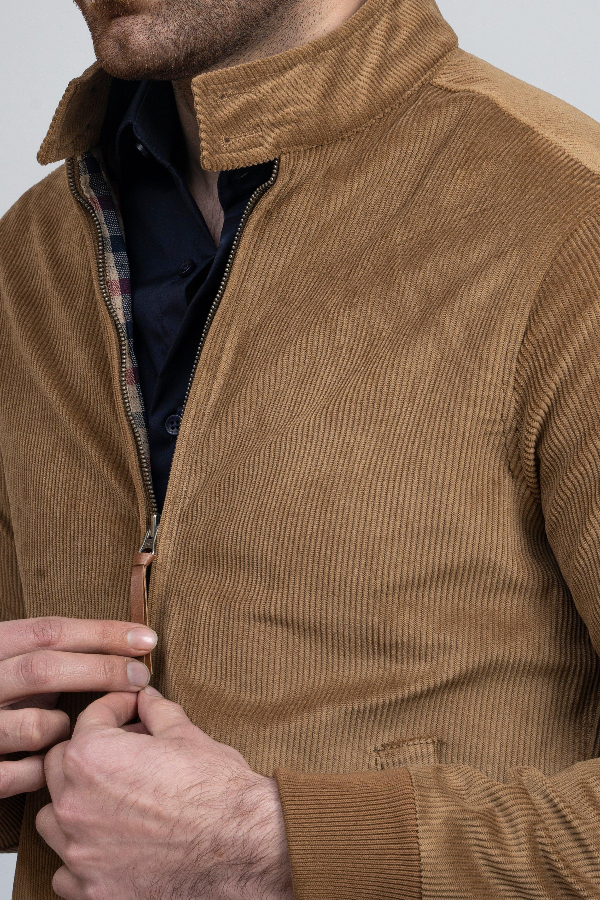 CORDUROY JACKET F/S KHAKI at Charcoal Clothing