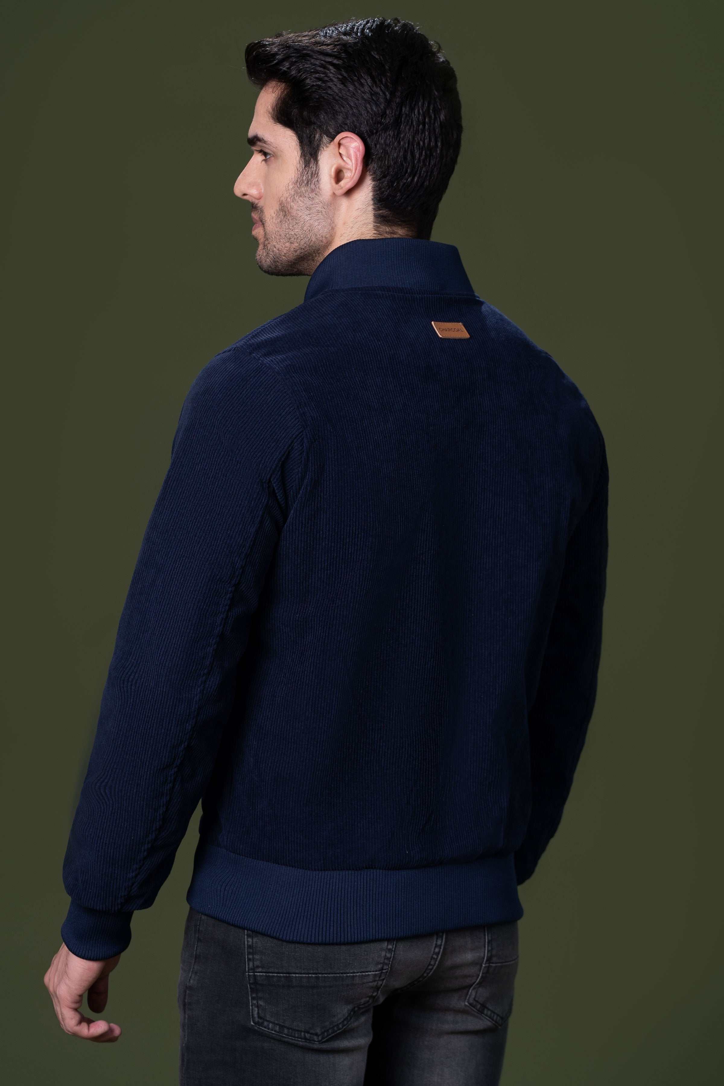 CORDUROY JACKET NAVY at Charcoal Clothing