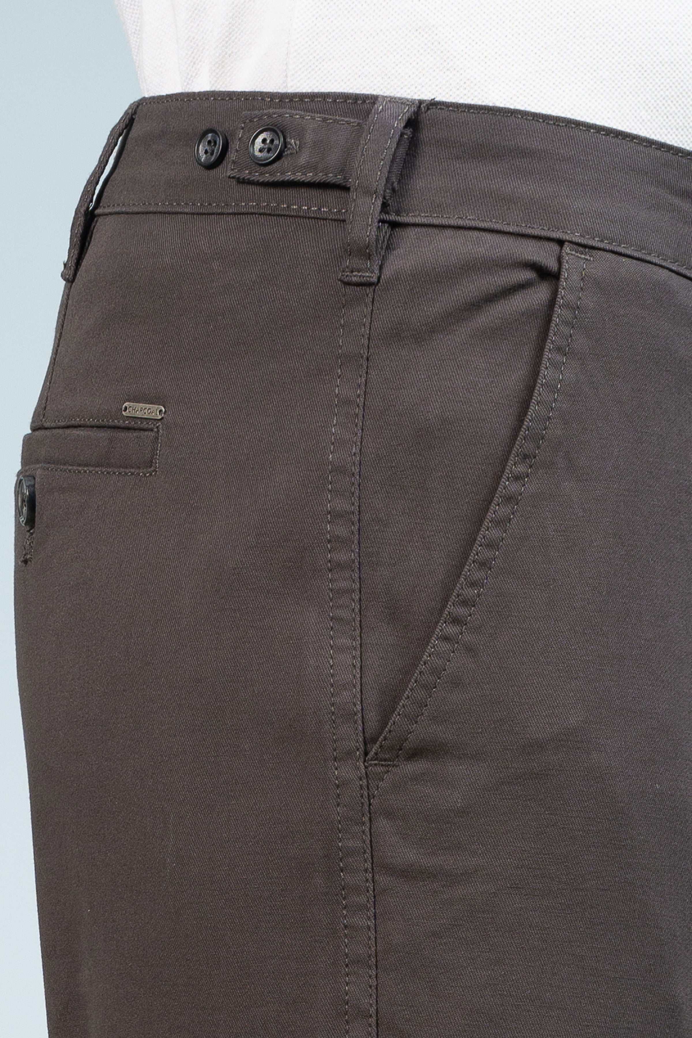 CROSS POCKET CASUAL PANT DARK GREY at Charcoal Clothing